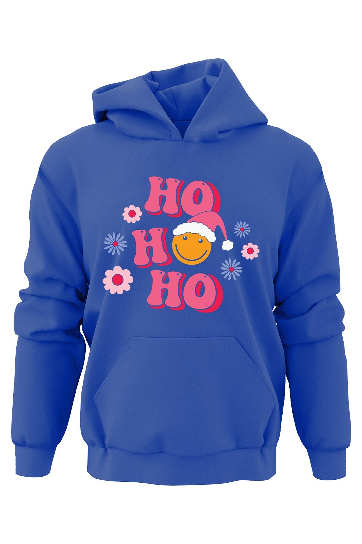 Ho Ho Ho Yılbaşı Çiçek Temalı Sweatshirt