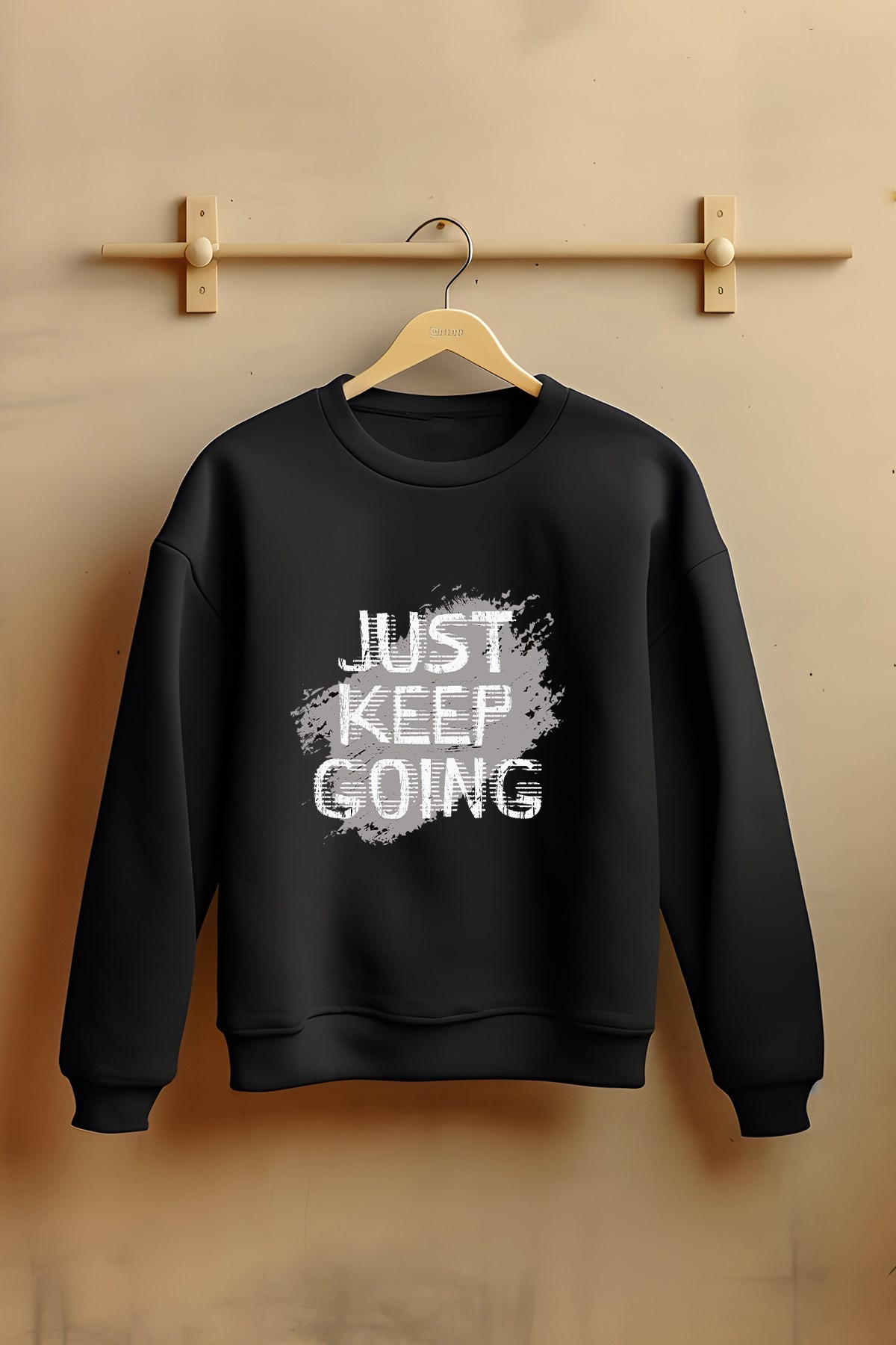 Unısex Just Keep Goıng Tarz Sweatshirt