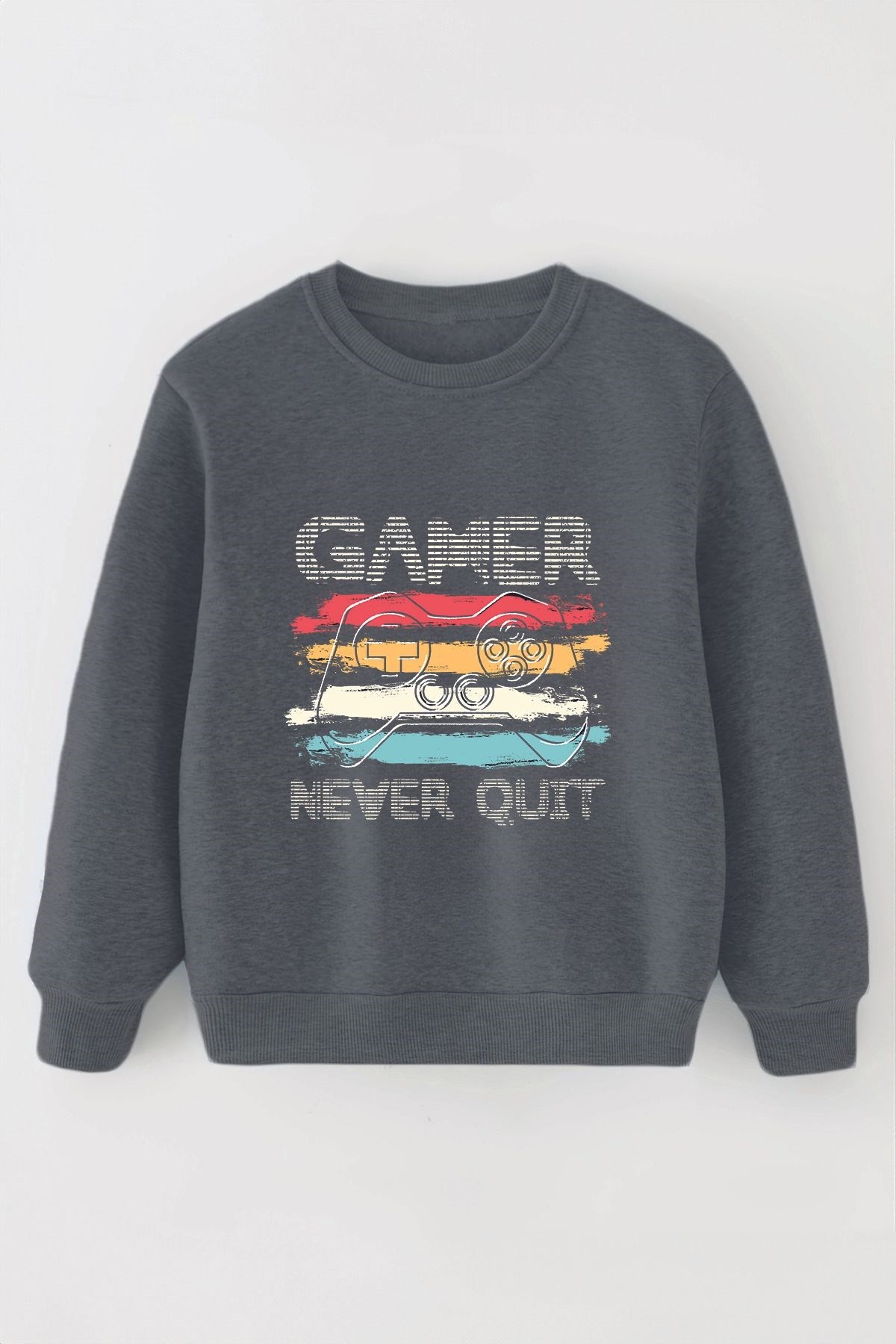 Özel Tasarım Gamer Baskılı Oversize Çocuk Sweatshirt 11120