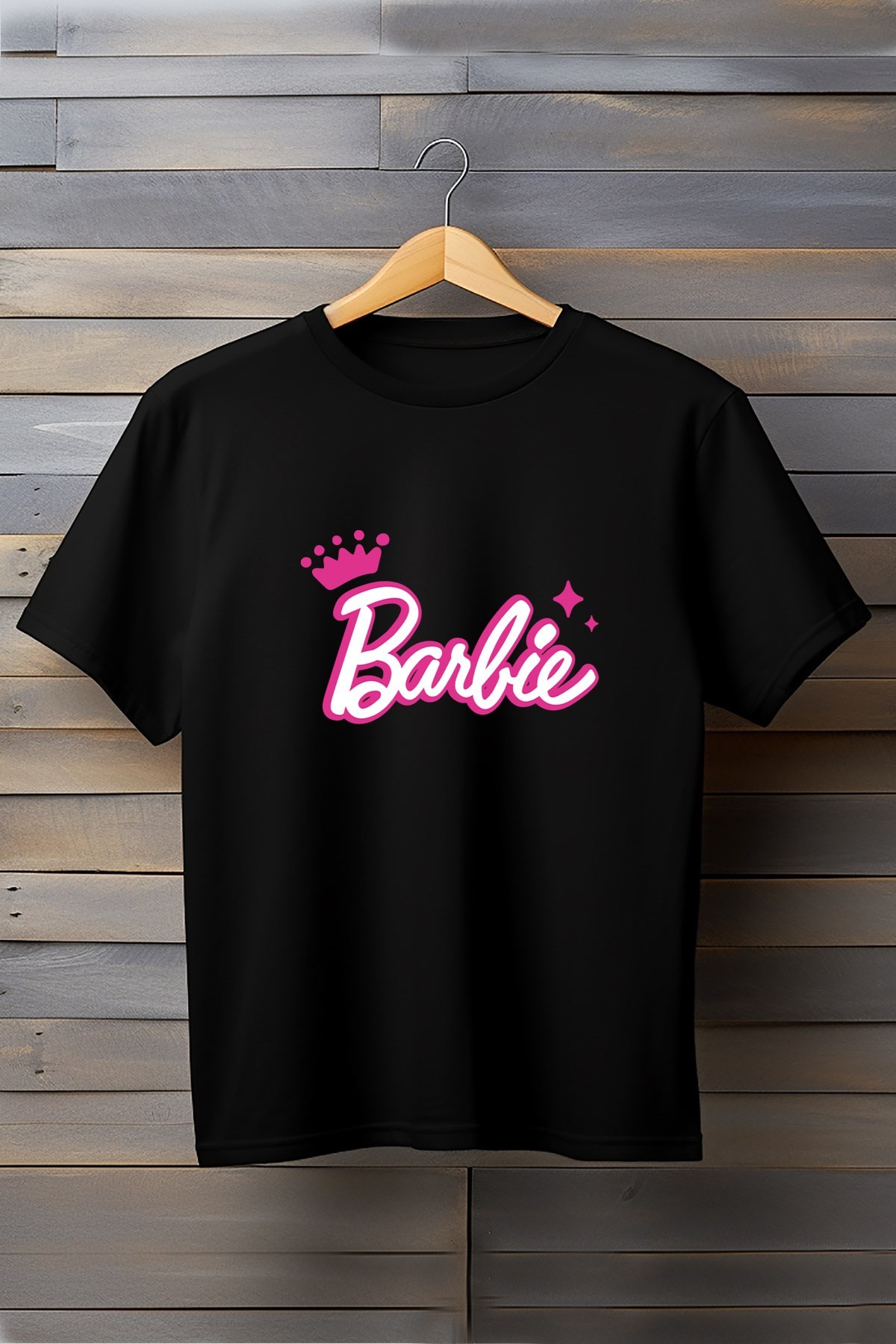 Barbie Taç Desenli Basic T-Shirt 