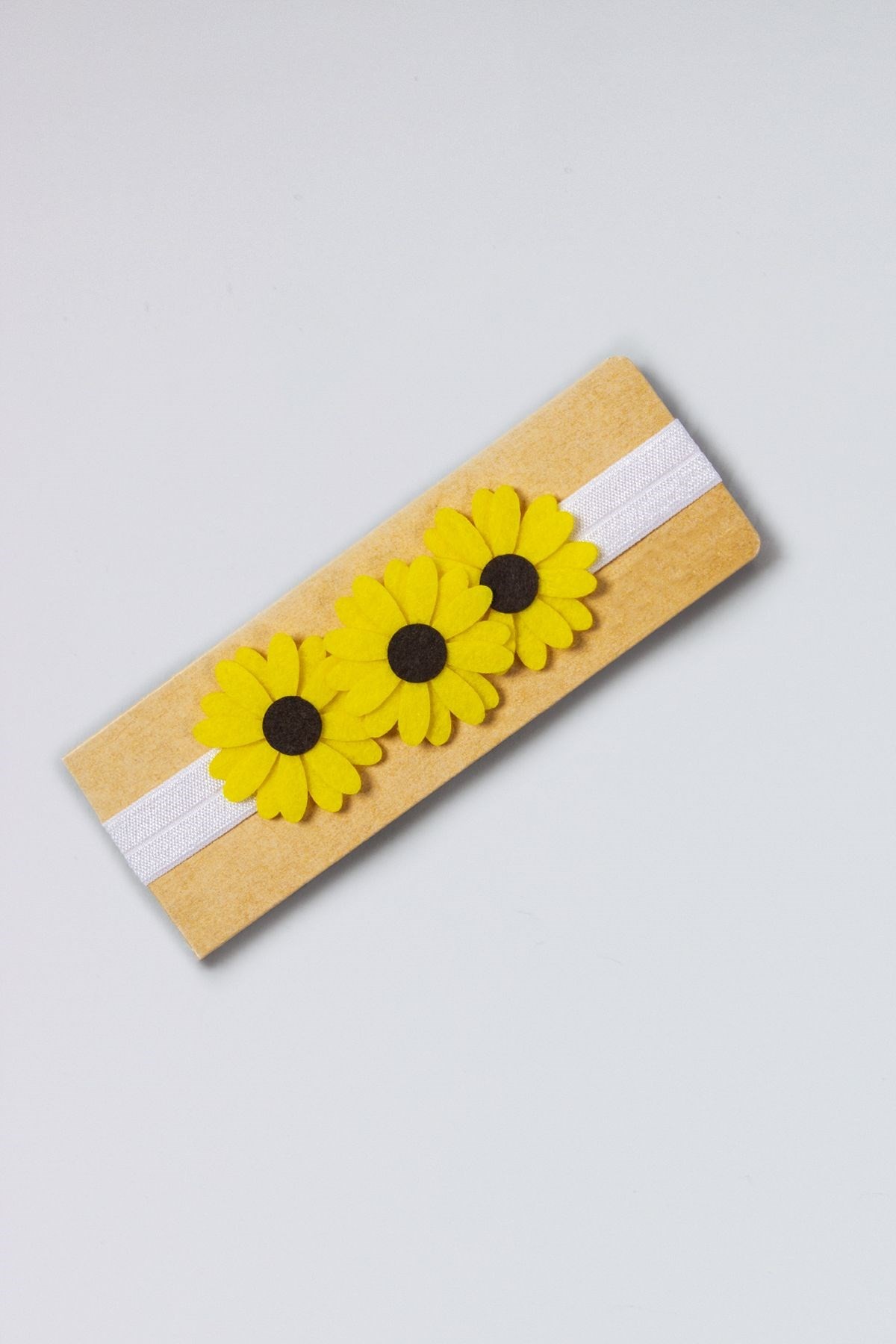 Premium Papatya Aksesuarlı Kız Bebek Lastikli Bandana