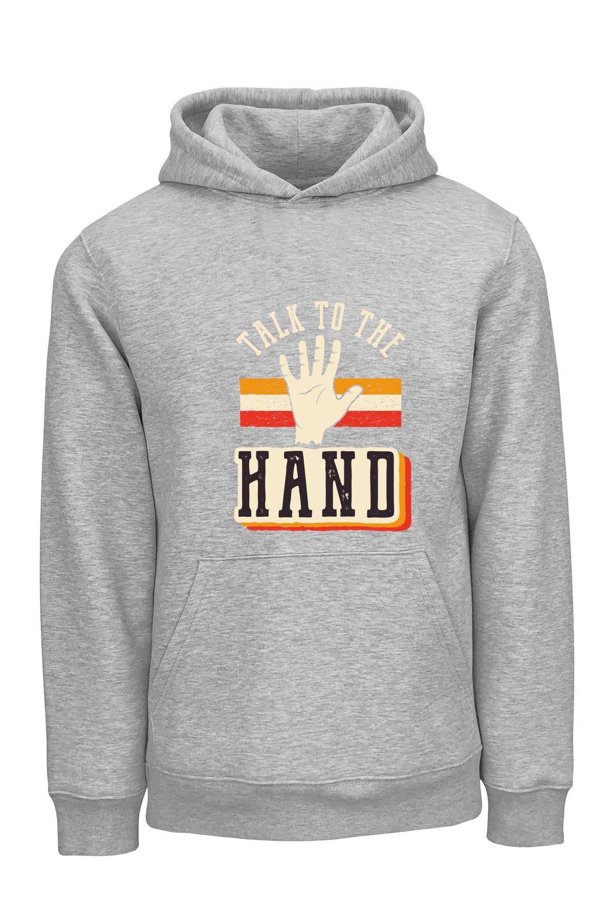 Özel Tasarım Talk To The Hand Baskılı Rahat Kesim Oversize Sweatshirt