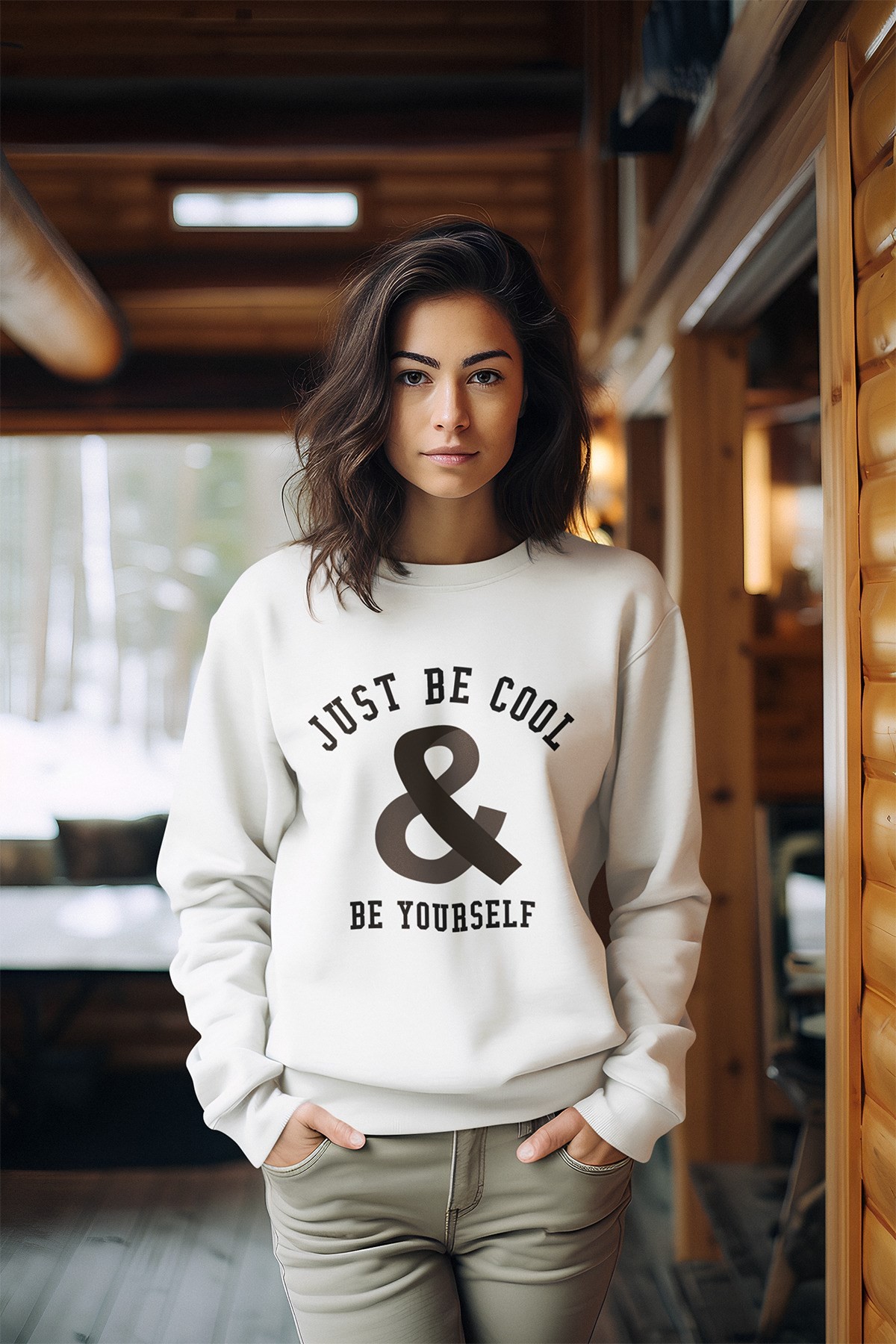 Just Be Cool Tarz Kadın Bisiklet Yaka Sweatshirt