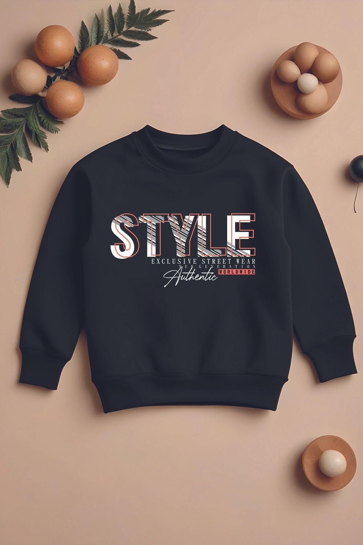 Özel Tasarım Style Baskılı Oversize Çocuk Sweatshirt 11114