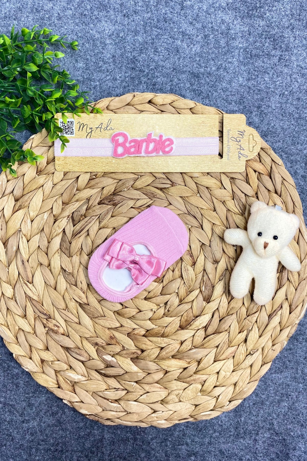 Barbie Bandanalı Babet Çorap Bandana Set