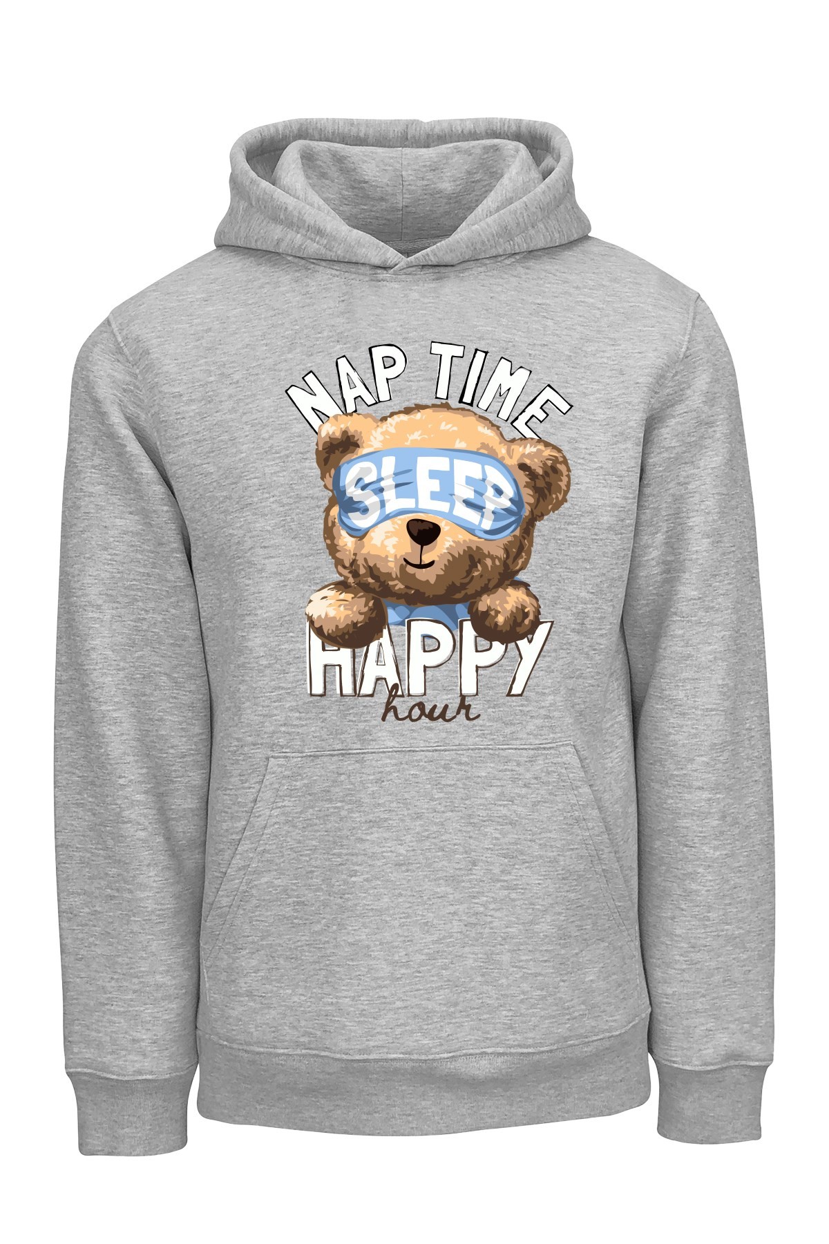 Nap Time Happy Baskılı Tarz Rahat Kesim Oversize Sweatshirt