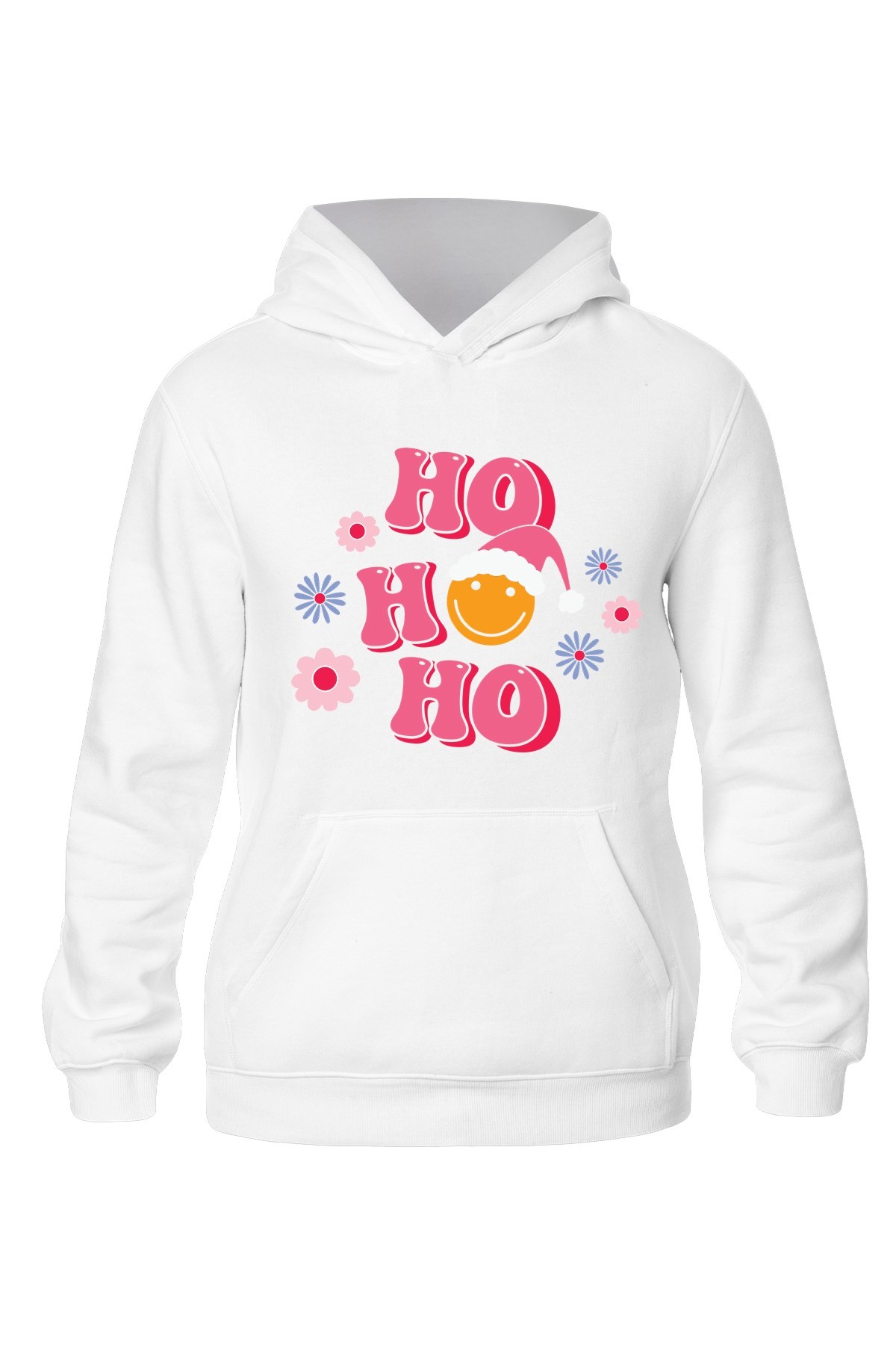 Ho Ho Ho Yılbaşı Çiçek Temalı Sweatshirt