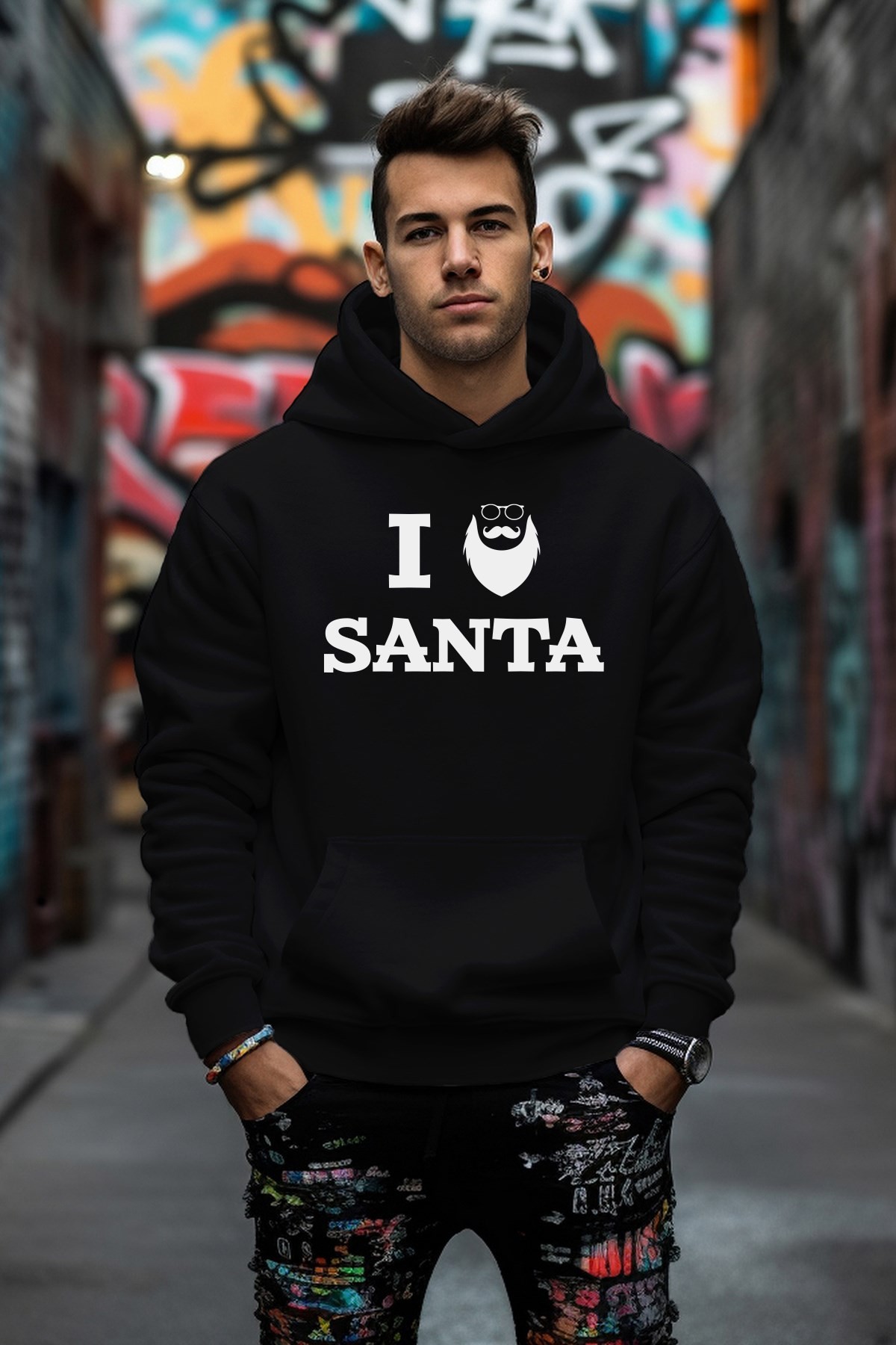 I'M Santa Tarz Rahat Kesim Oversize Sweatshirt