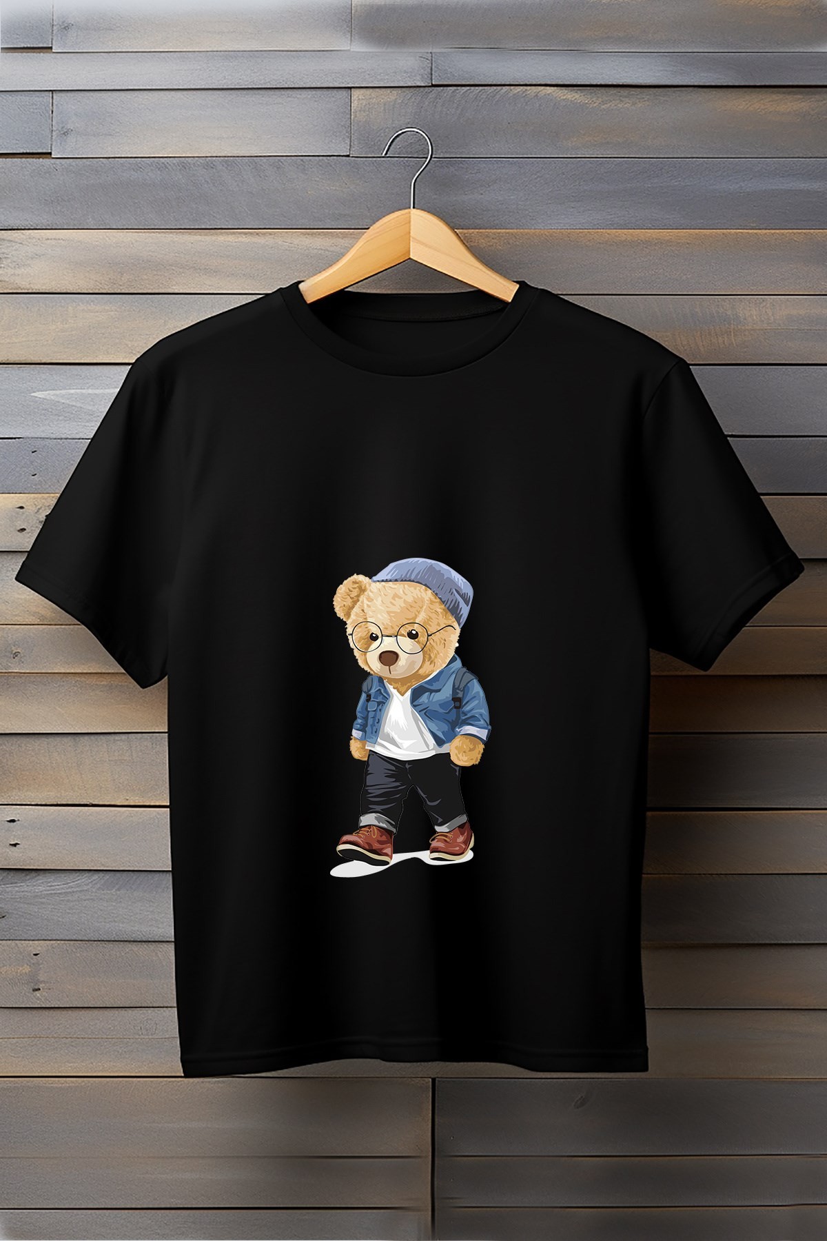 Gezgin Bear Baskılı Basic T-Shirt 