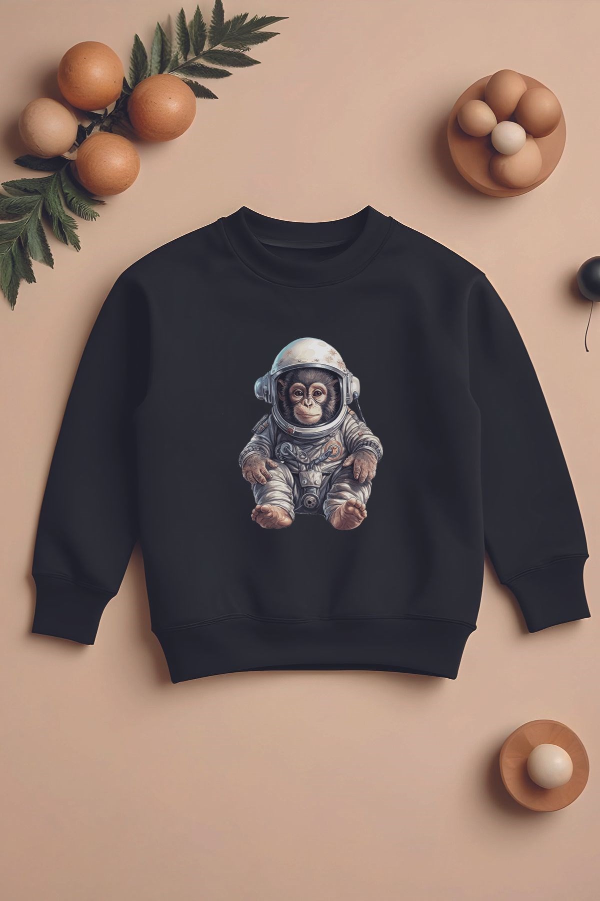 Özel Tasarım Astronot Çarli Oversize Çocuk Sweatshirt 12242