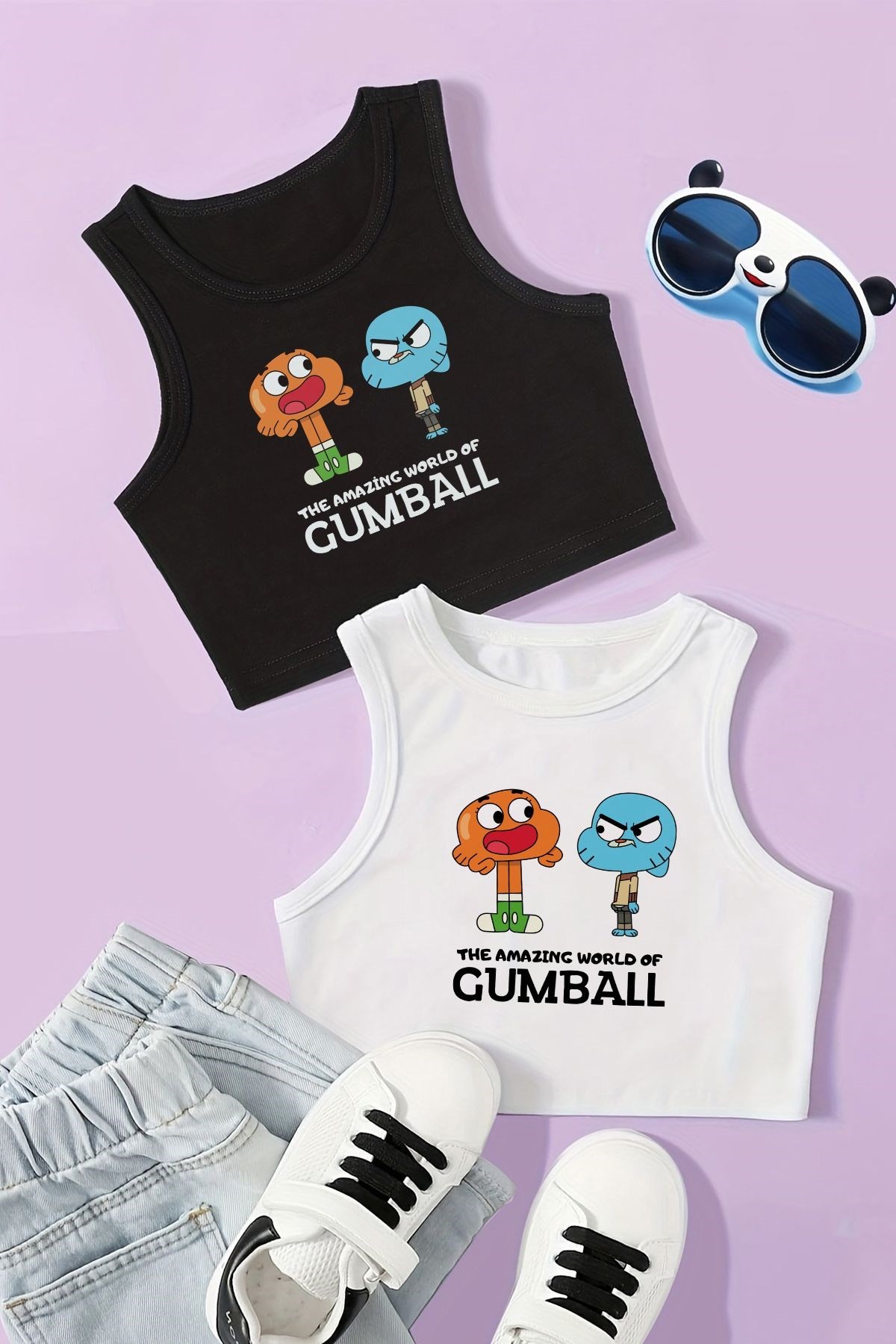 Kız Çocuk Gumball Günlük Cartoon Baskılı Kız Çocuk Büstiyer