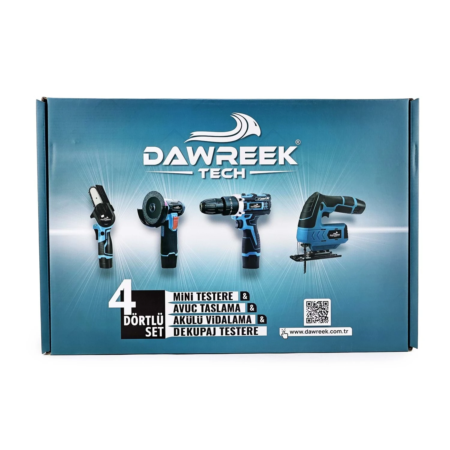 Dawreek DÖRTLÜ SET MK | 4'lü Akülü El Aletleri Seti