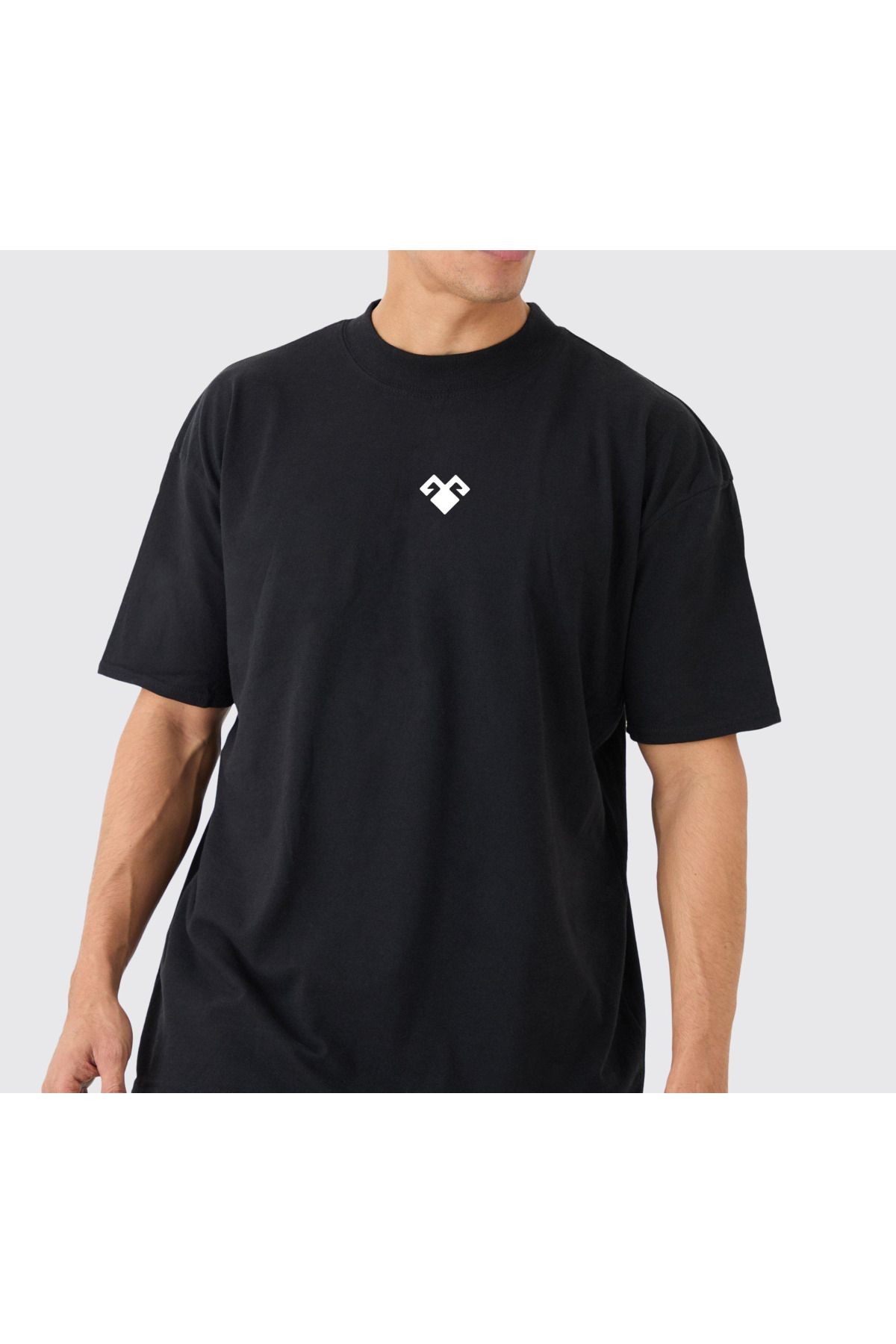 VEK Koç Boynuzu Oversize T-shirt Geleneksel Motif