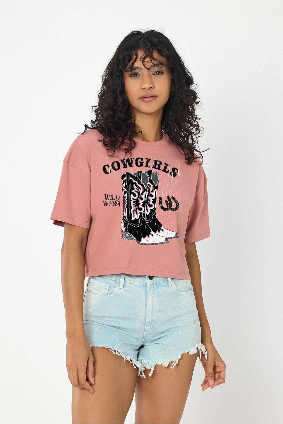 Oversize Crop  %100 Pamuk