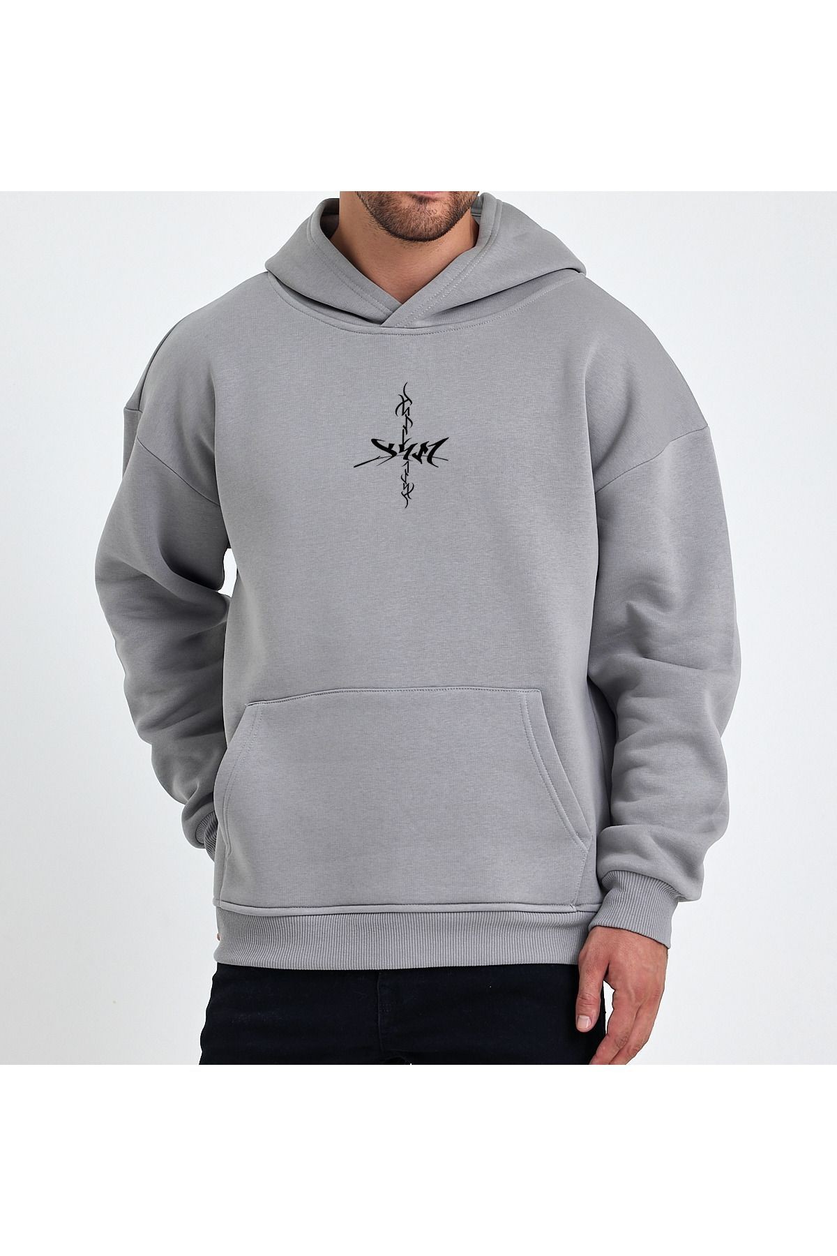 VEK PARS Oversize Kapüşonlu Sweatshirt Hoodie