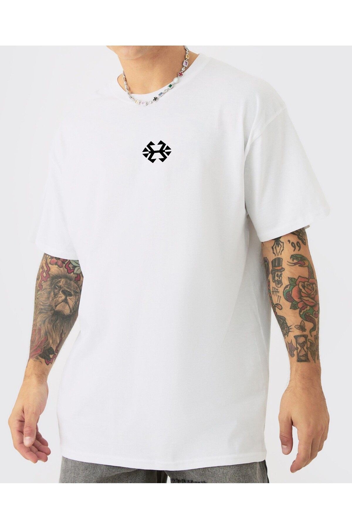 Oversize T-Shirt Türk Kilim Motifleri Özel Tasarım Unisex %100 pamuklu