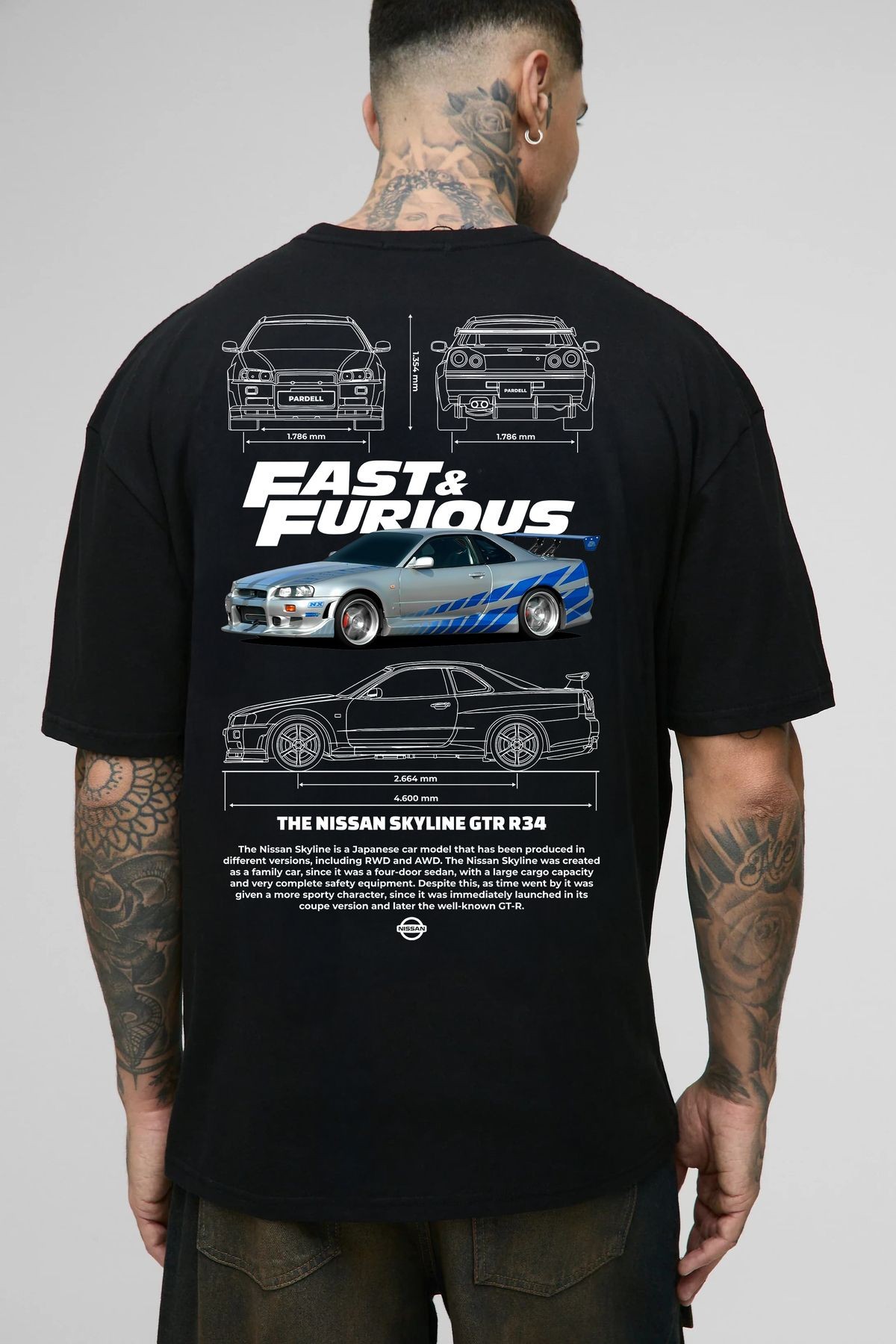 Oversize T-Shirt SKYLINE FAST AND FURIOUS