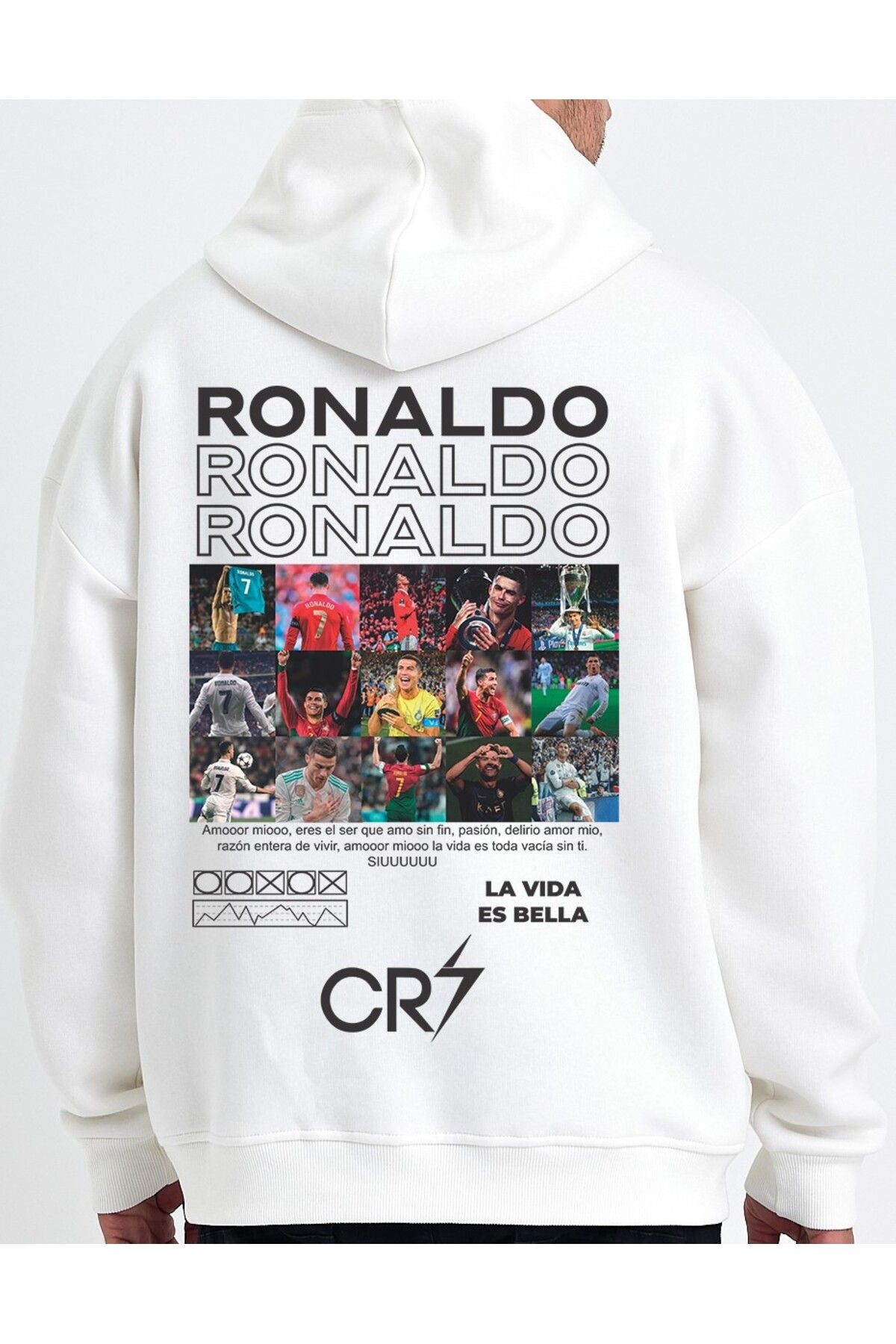 VEK RONALDO Sweatshirt Hoodie OVERSİZE