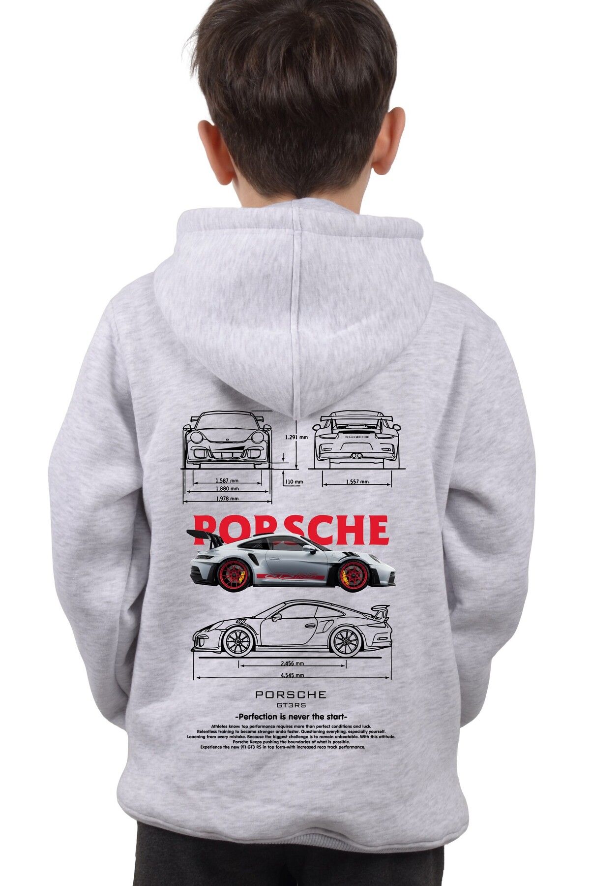 Araba Baskılı Çocuk Sweatshirt Hoodie Prsch