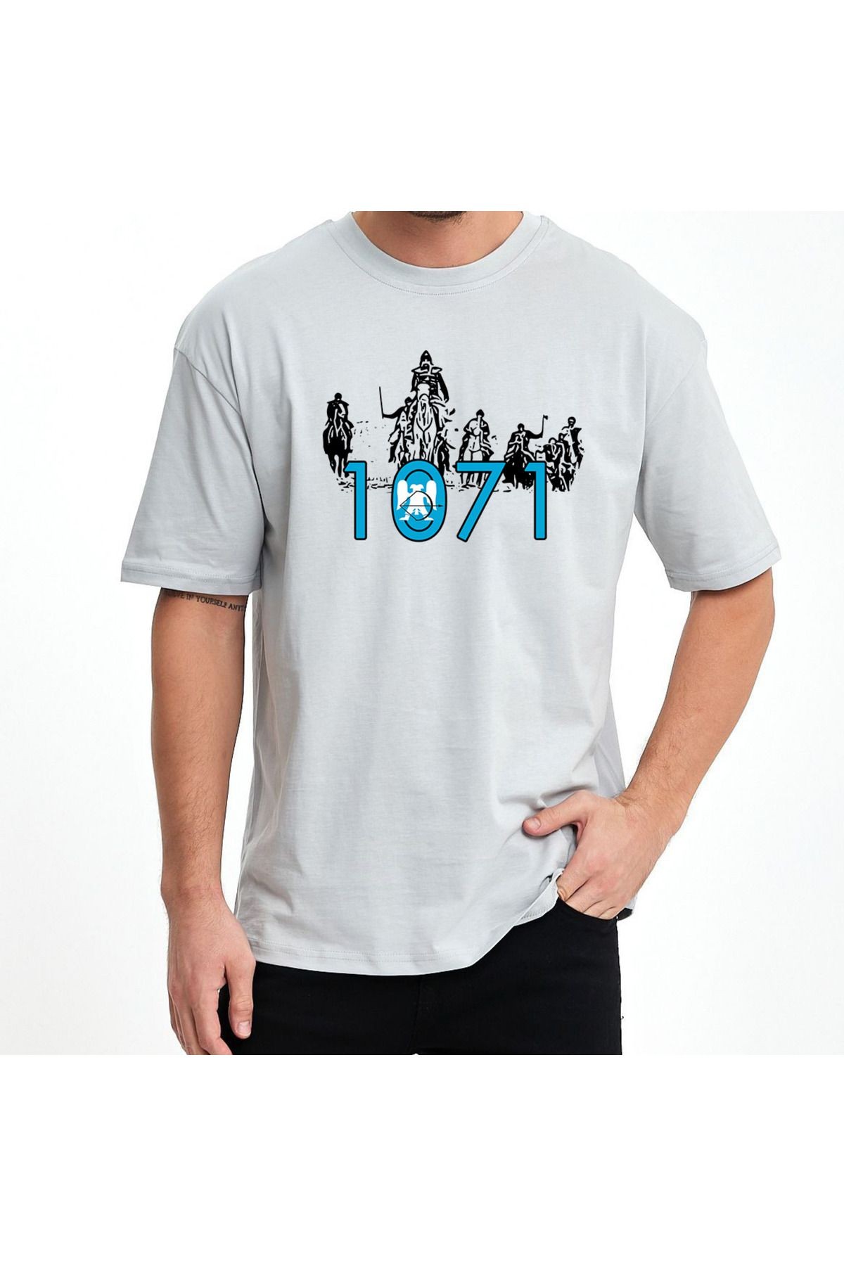 VEK 1071 Malazgirt Oversize T-shirt %100 pamuk