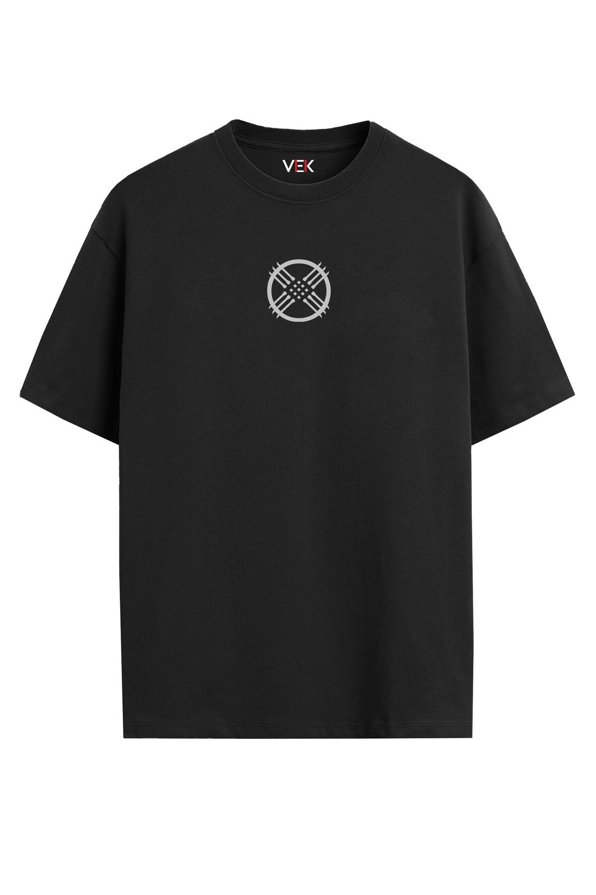 Türk Motif Desen Baskılı Oversize T-Shirt