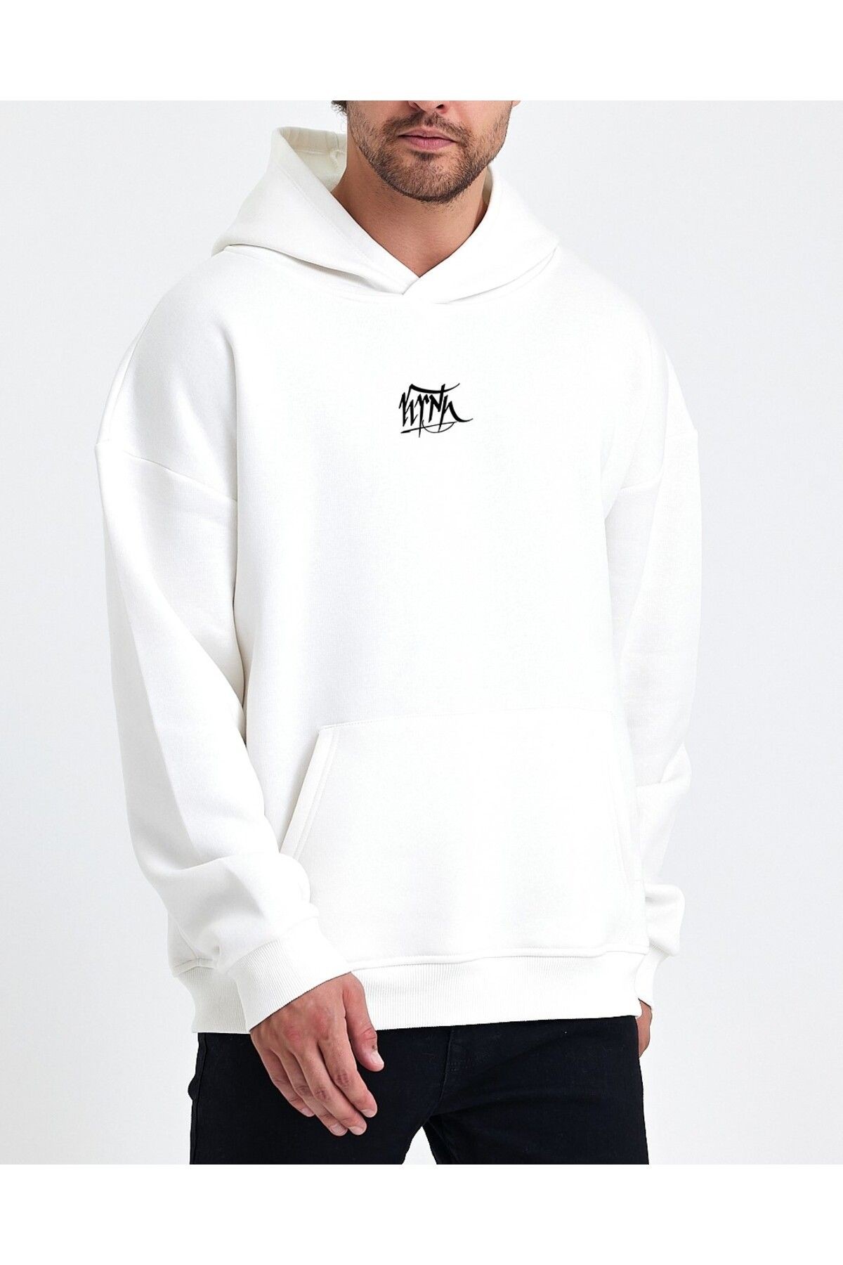 VEK Oversize Türk Baskılı Sweatshirt Hoodie Göktürk Alfabesi