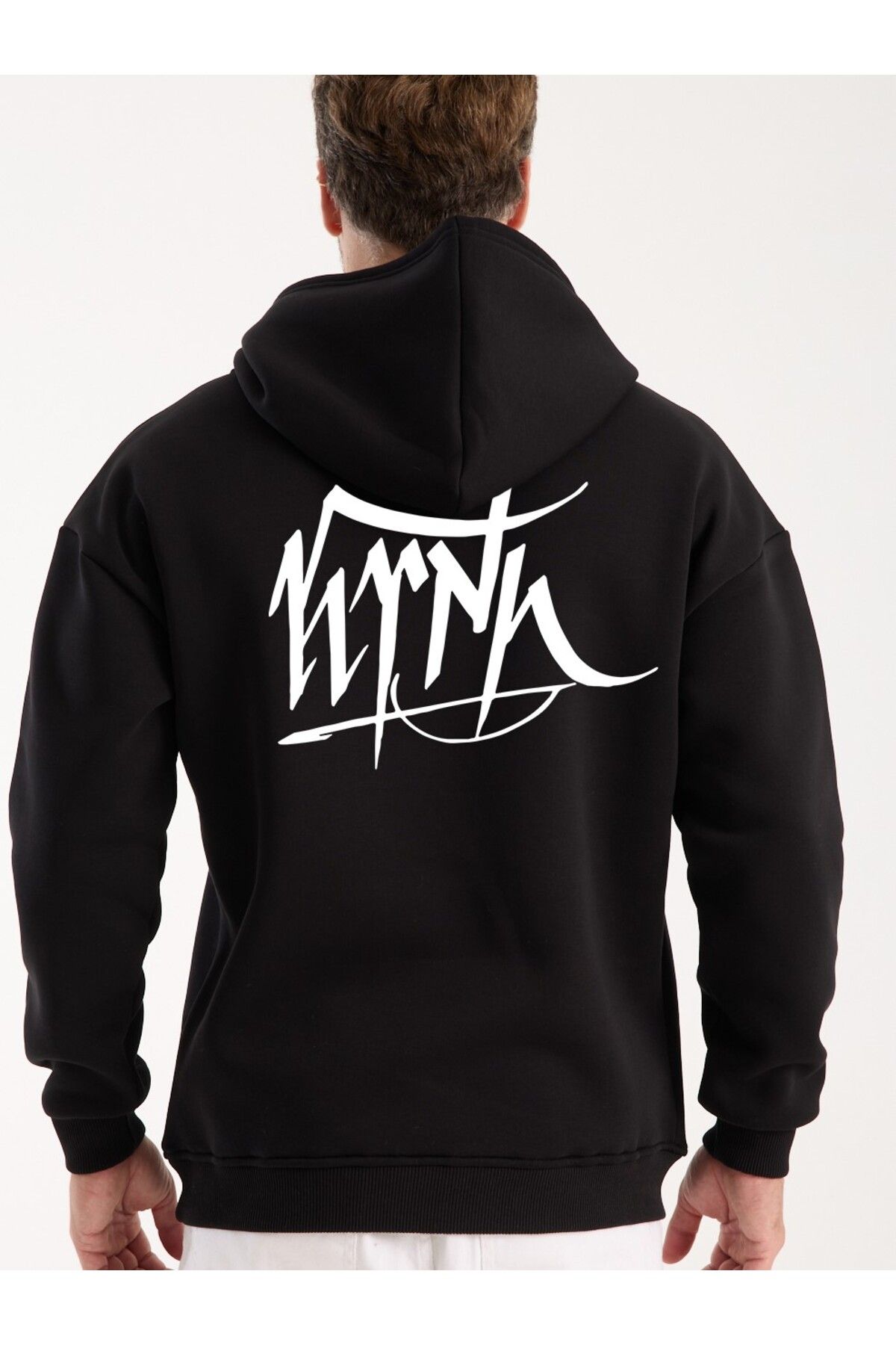 VEK Oversize Türk Baskılı Sweatshirt Hoodie Göktürk Alfabesi