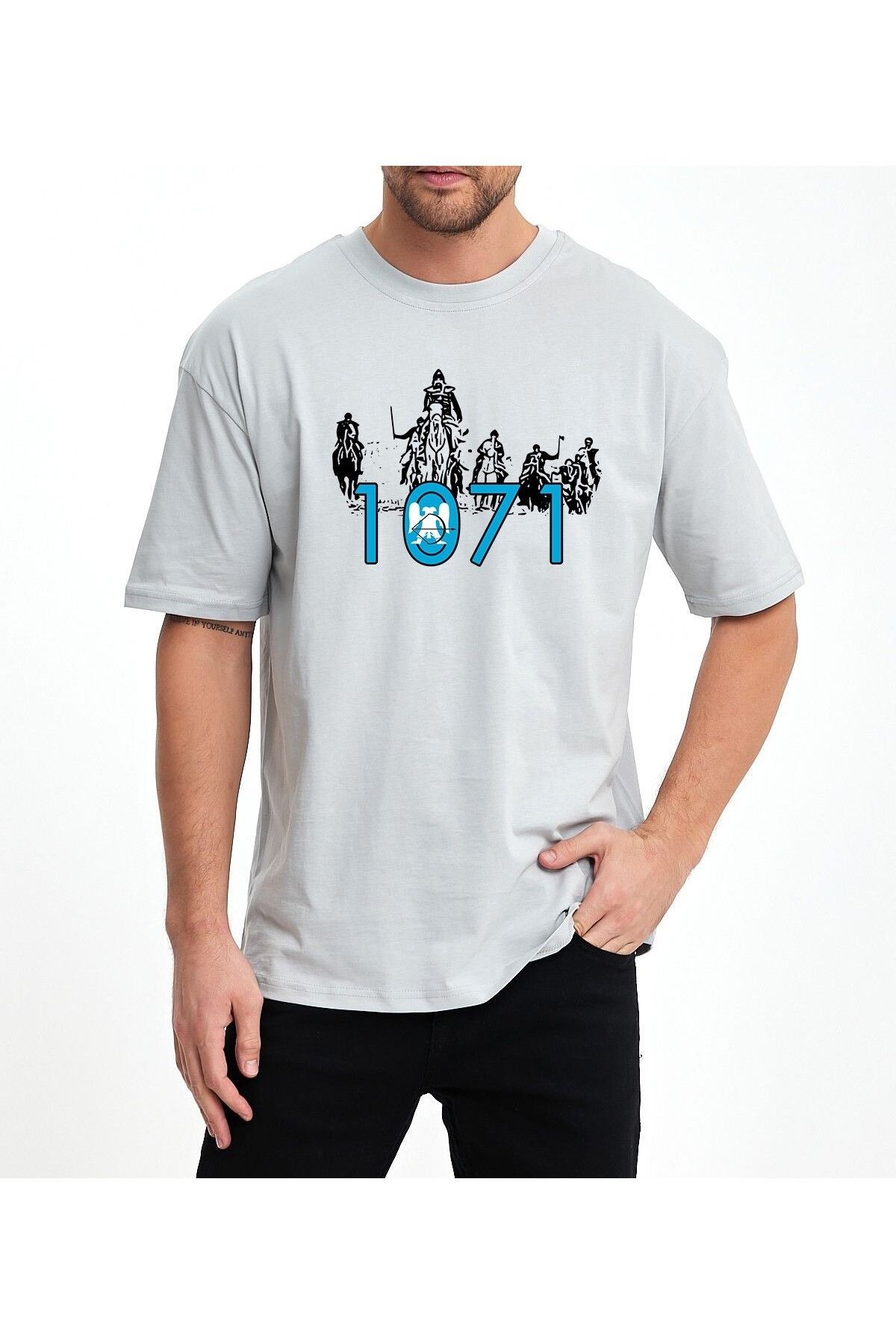 VEK 1071 Malazgirt Oversize T-shirt %100 pamuk