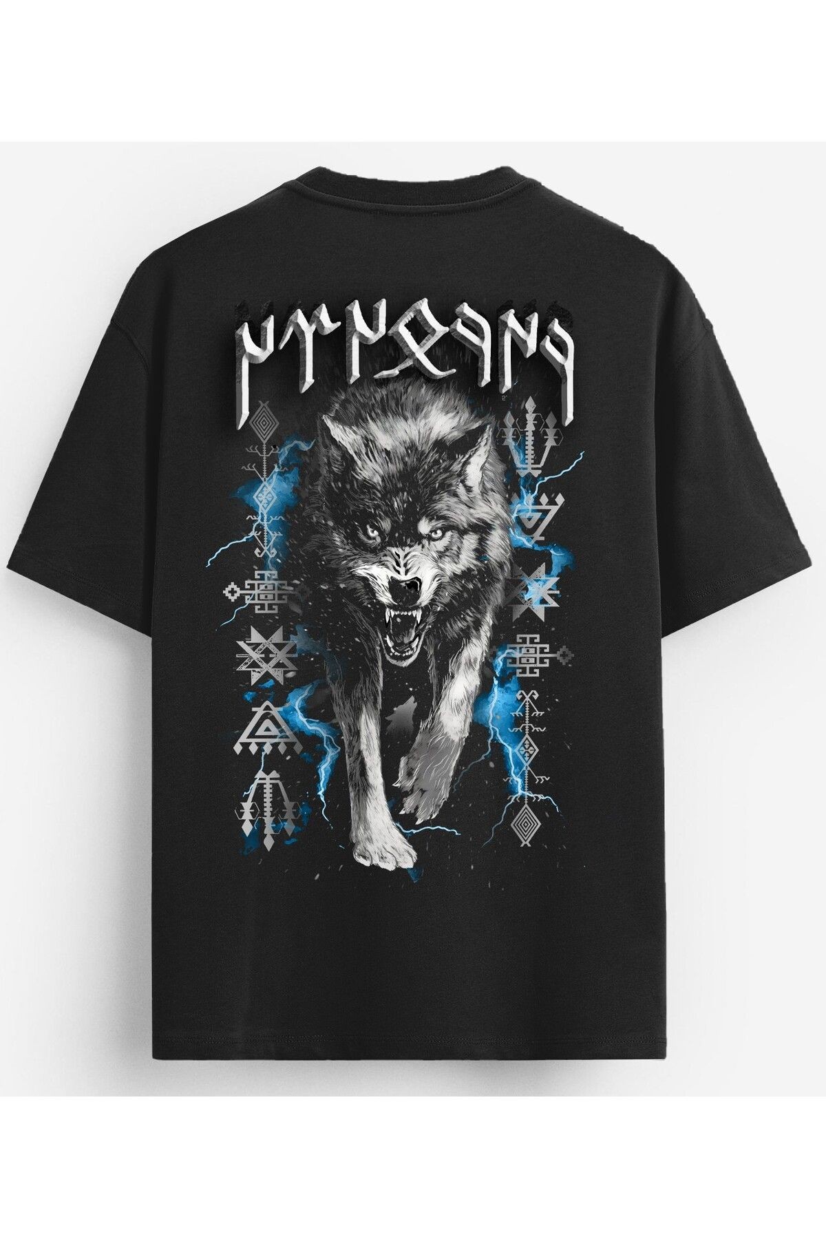 KÖKBÖRÜ V2 Göktürk Harfleri Özel Tasarım Oversize T-Shirt