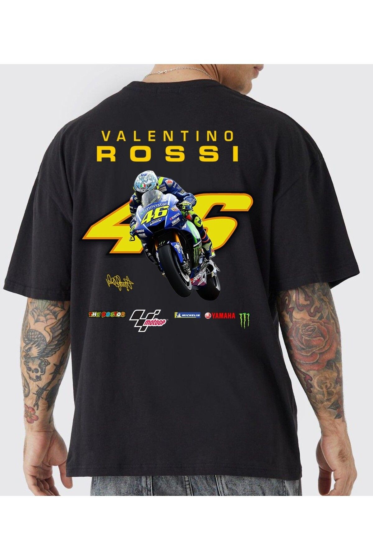 Oversize T-shirt ROSSI Motor Baskılı