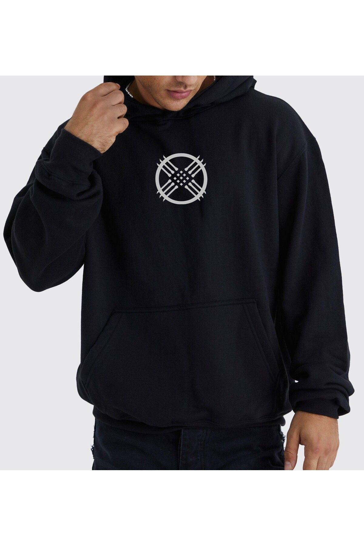 Türk Motif Desen Baskılı Sweatshirt