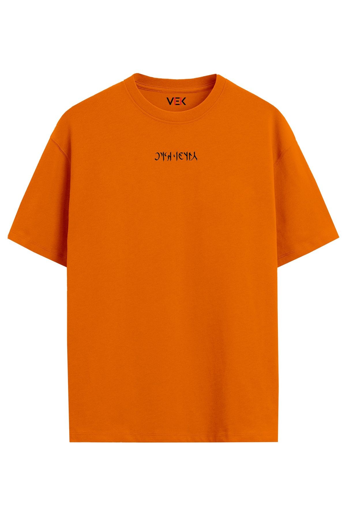 VEK Cengizhan Özel Tasarım Oversize T-shirt Göktürk Alfabesi Sırt Baskılı