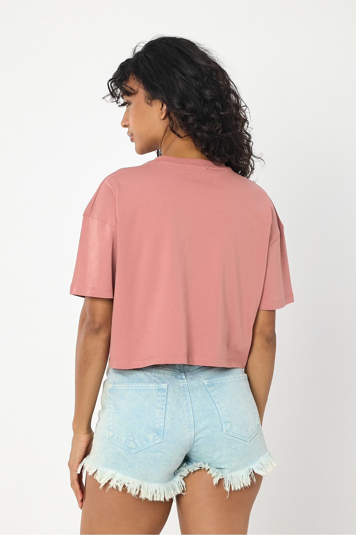 Oversize Crop  %100 Pamuk