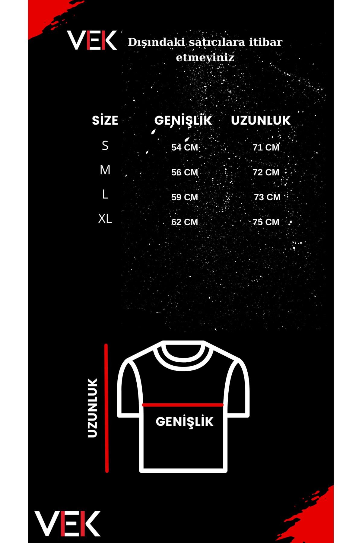 VEK Çift Başlı Kartal Ön Baskılı Oversize T-shirt %100 pamuk
