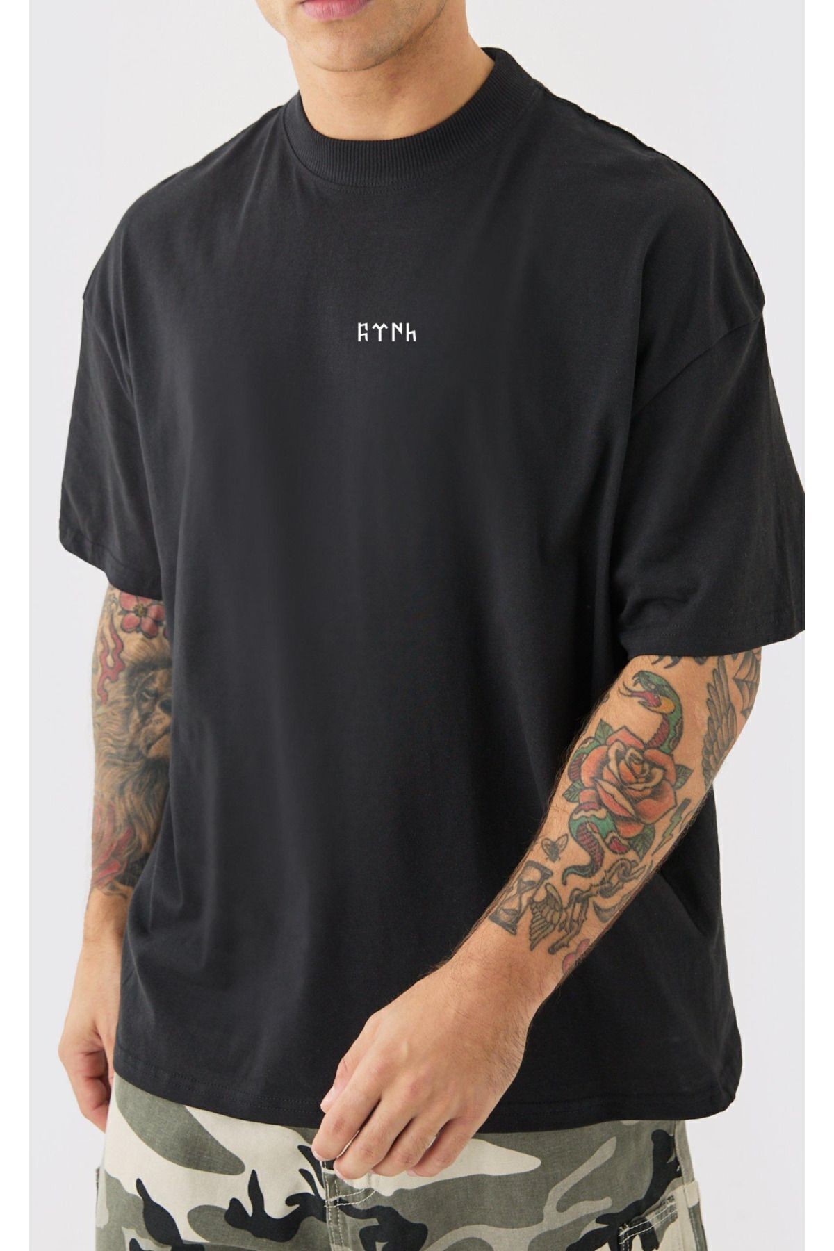 Türk Baskılı  oversize t-shirt  Göktürk