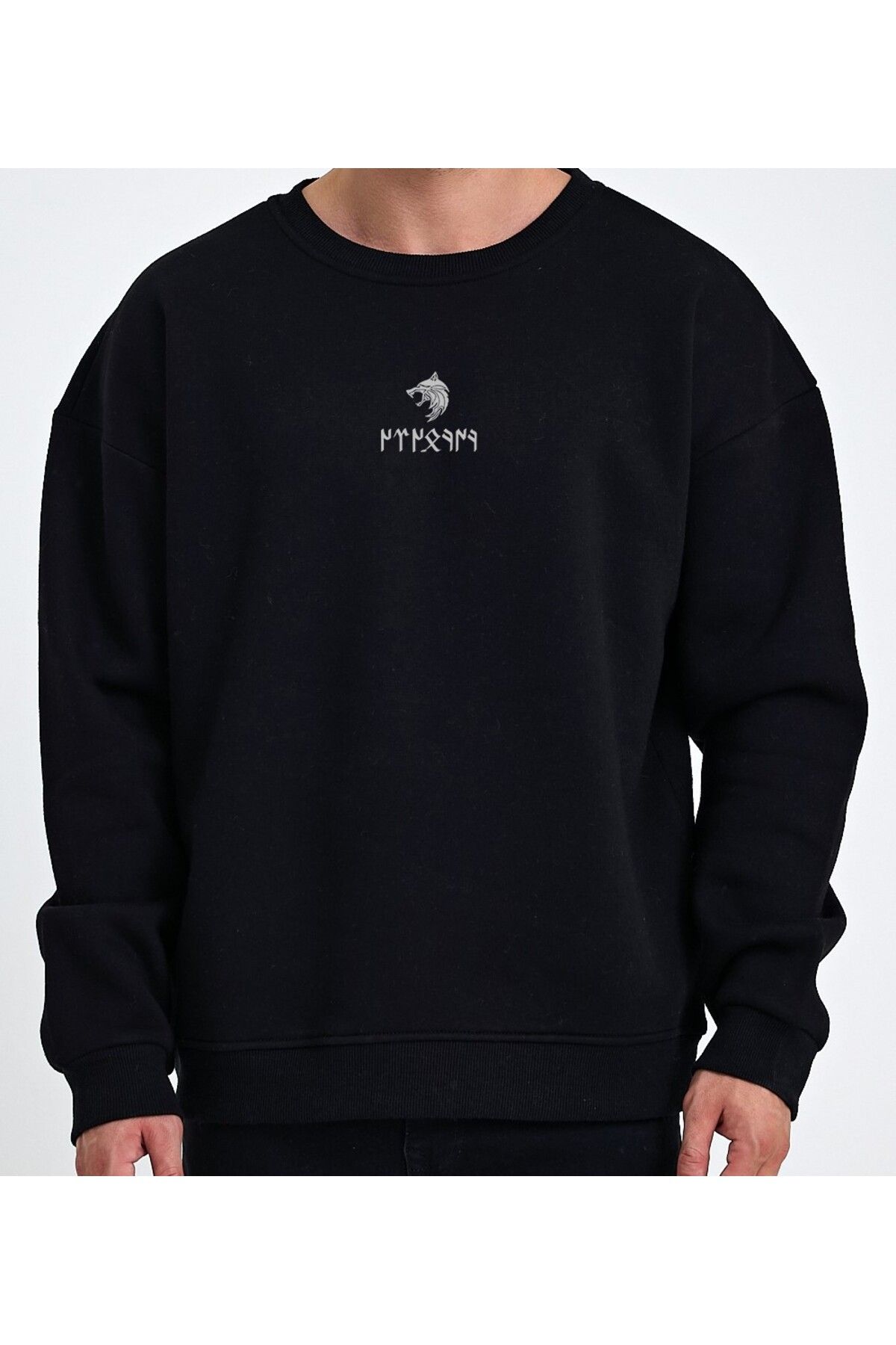 KÖKBÖRÜ Bisiklet Yaka Oversize Sweatshirt