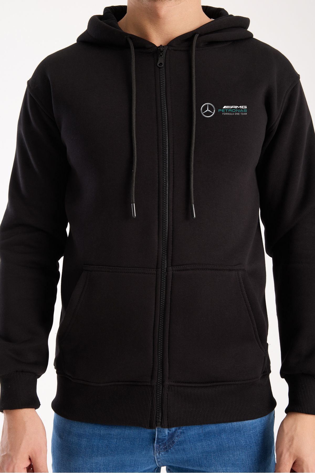 Kapüşonlu Fermuarlı Sweatshirt AMG F1 Team