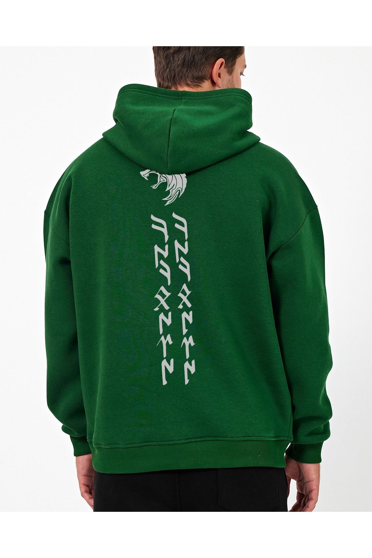 VEK KÖKBÖRÜ(BOZKURT) Göktürk harfleri özel tasarım oversize Sweatshirt Hoodie