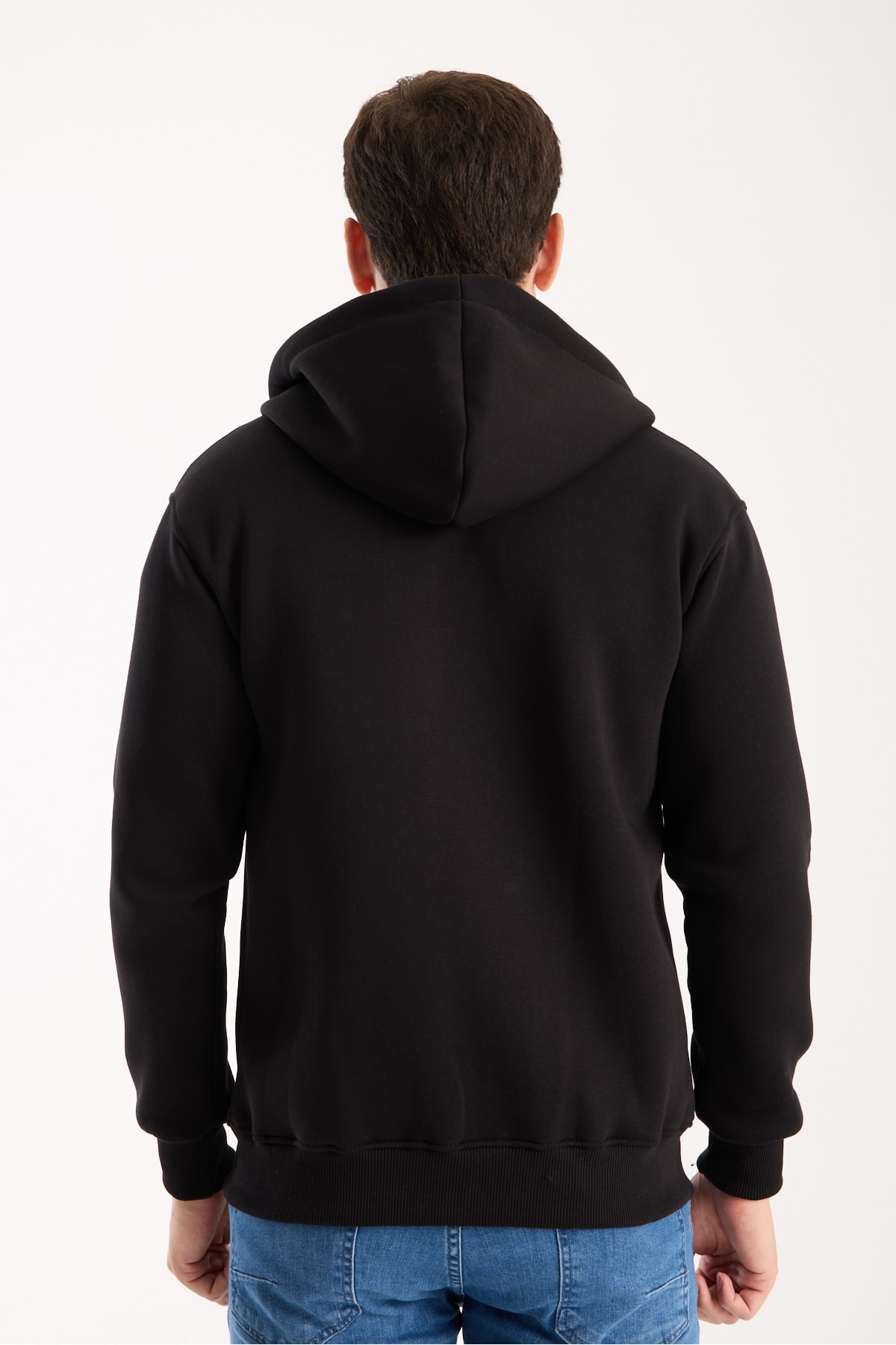 Türk Baskılı Fermuarlı Sweatshirt Ceket 3 İplik