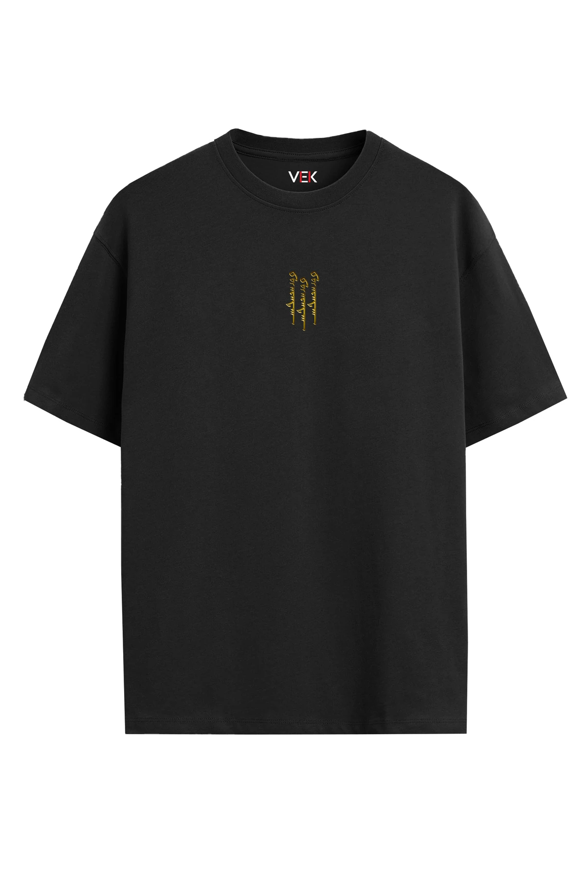 Oversize T-Shirt Uygur Harfleri Özel Tasarım