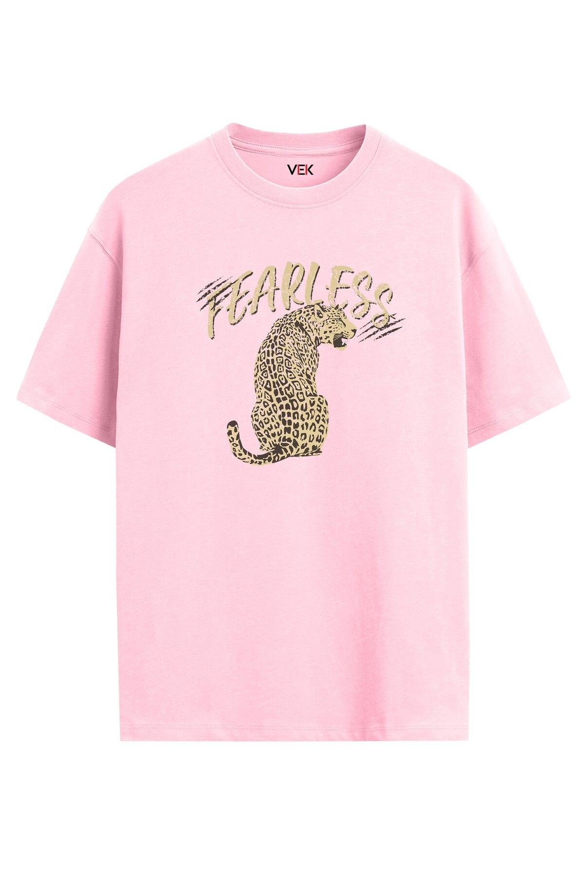 Oversize T-Shirt Leopar Desenli FEARLESS