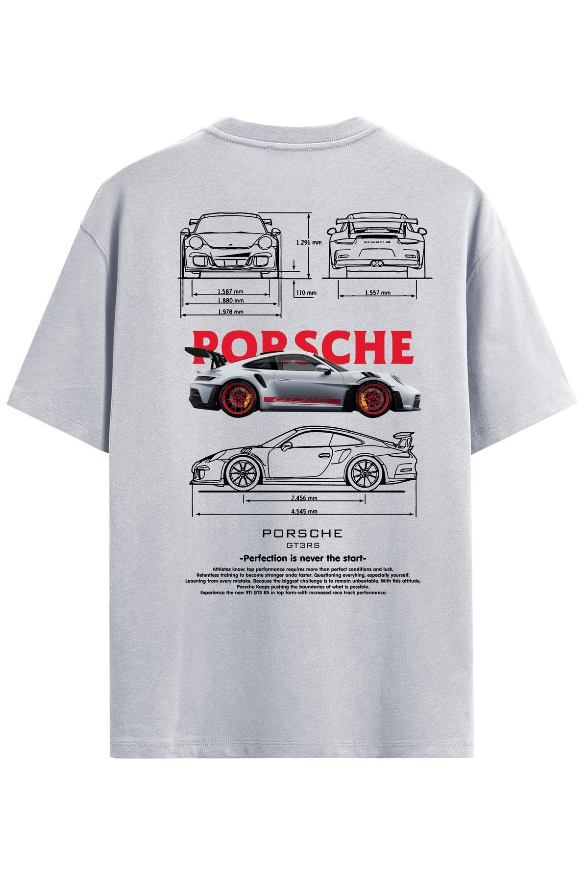 VEK Oversize Araba Baskılı Tshirt PRSCH