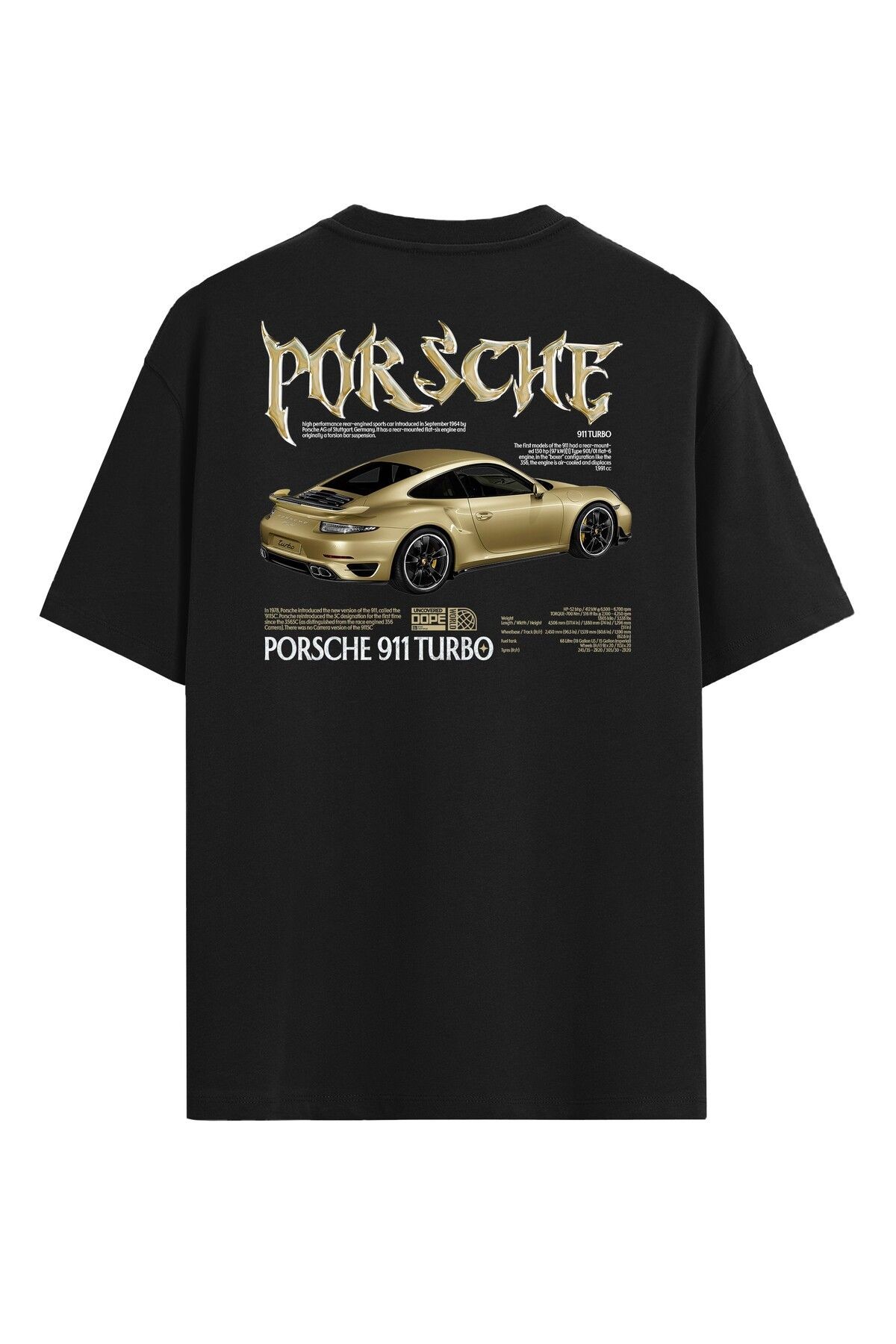 Oversize T-Shirt Porsche Gold Y2K