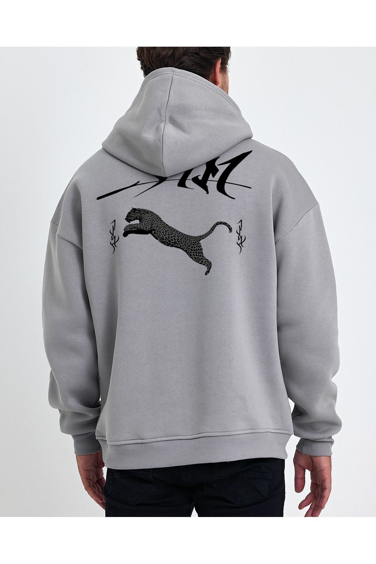VEK PARS Oversize Kapüşonlu Sweatshirt Hoodie