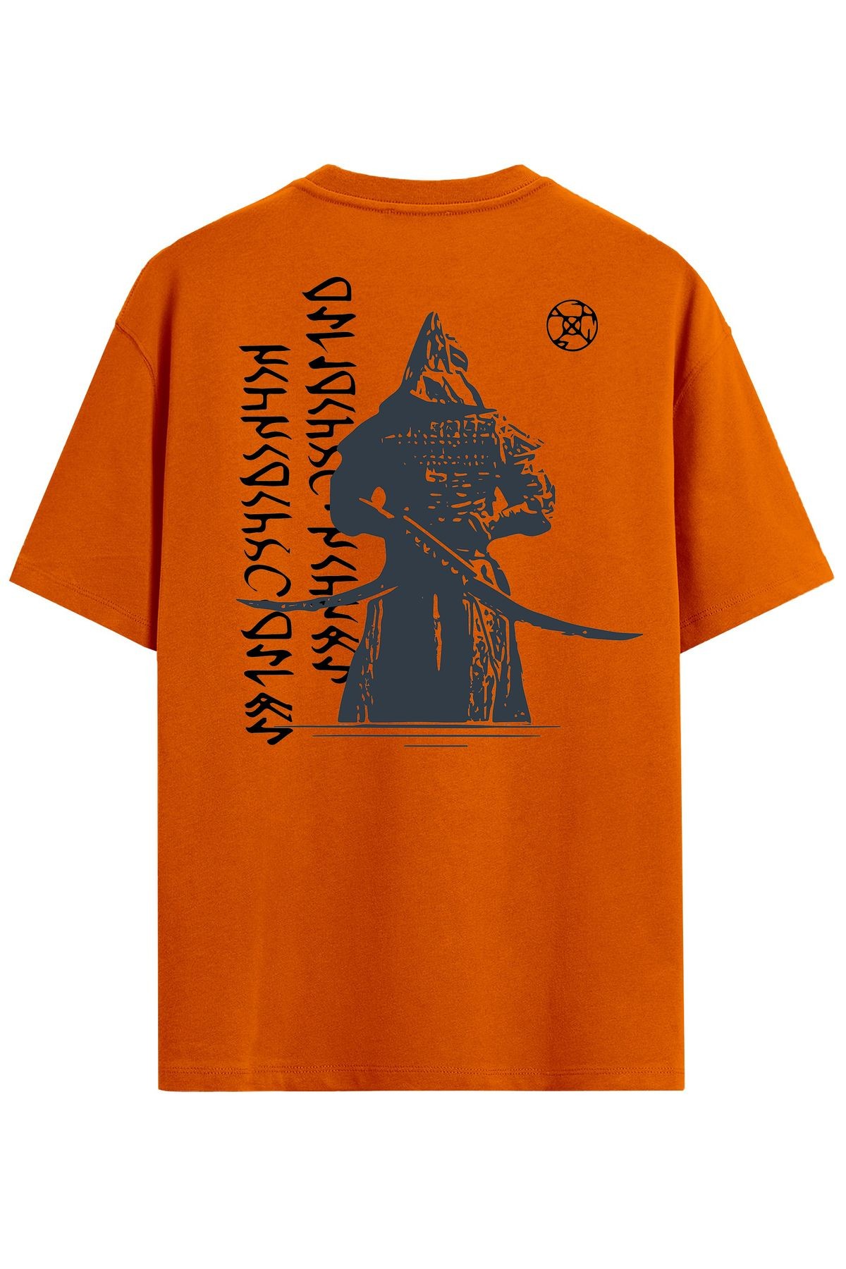 VEK Cengizhan Özel Tasarım Oversize T-shirt Göktürk Alfabesi Sırt Baskılı