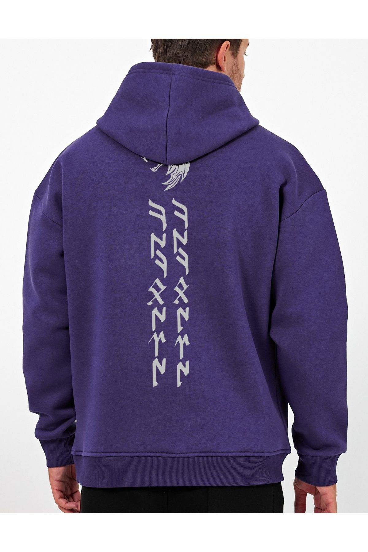 VEK KÖKBÖRÜ(BOZKURT) Göktürk harfleri özel tasarım oversize Sweatshirt Hoodie