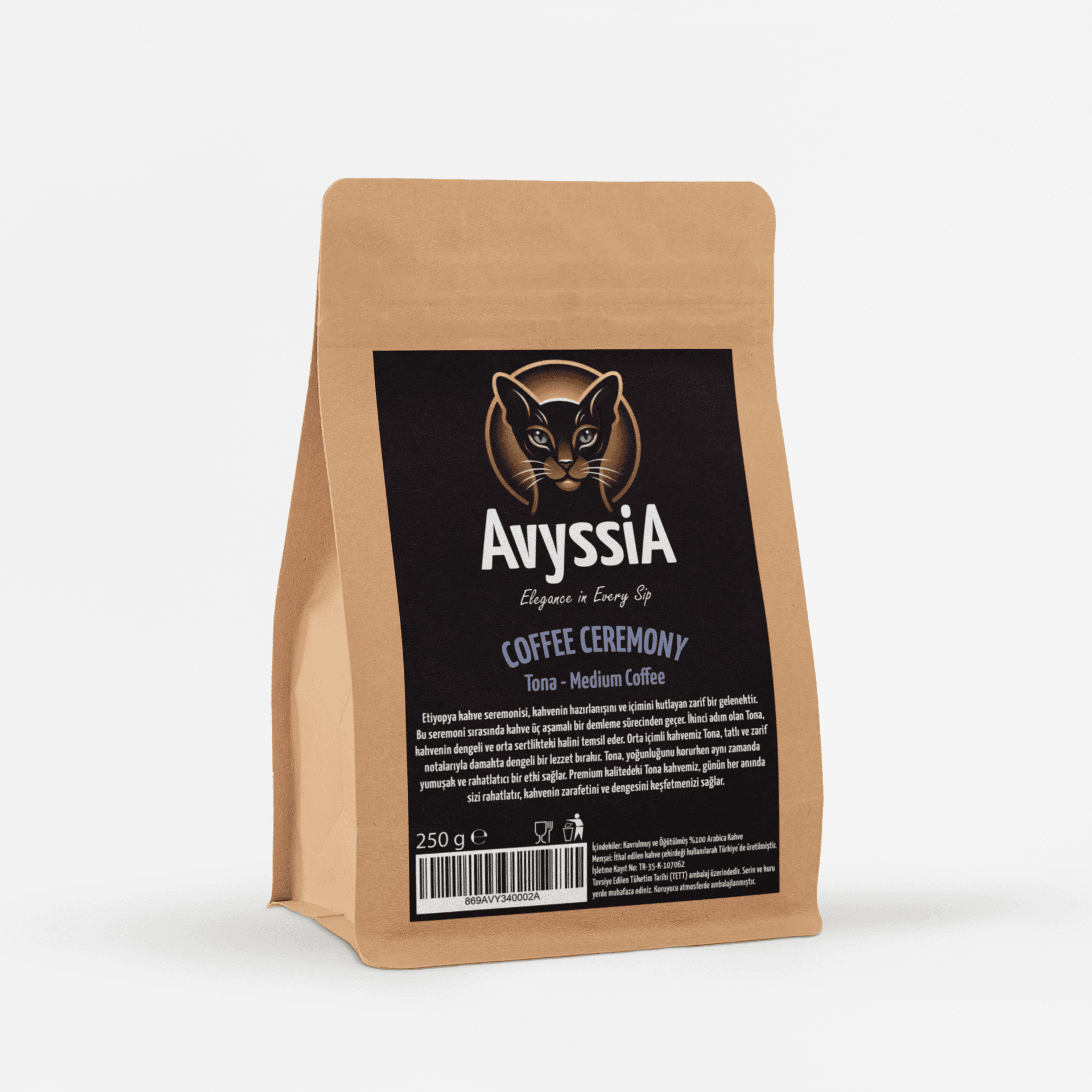 AvyssiA Tona Medium Coffee - Öğütülmüş Filtre Kahve 250 g