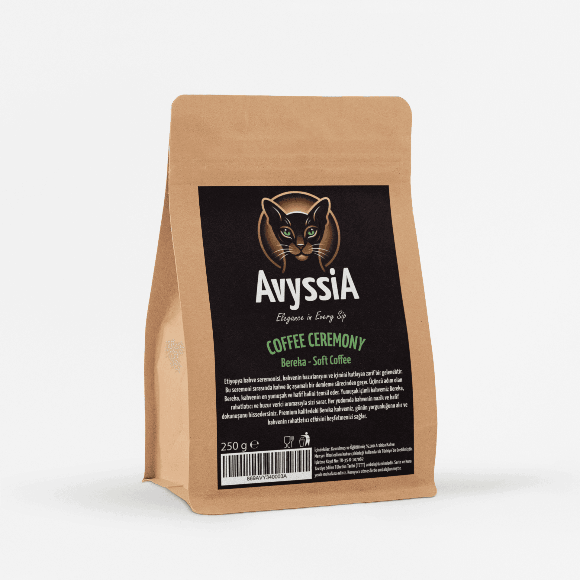 AvyssiA Bereka Soft Coffee - Öğütülmüş Filtre Kahve 250 g