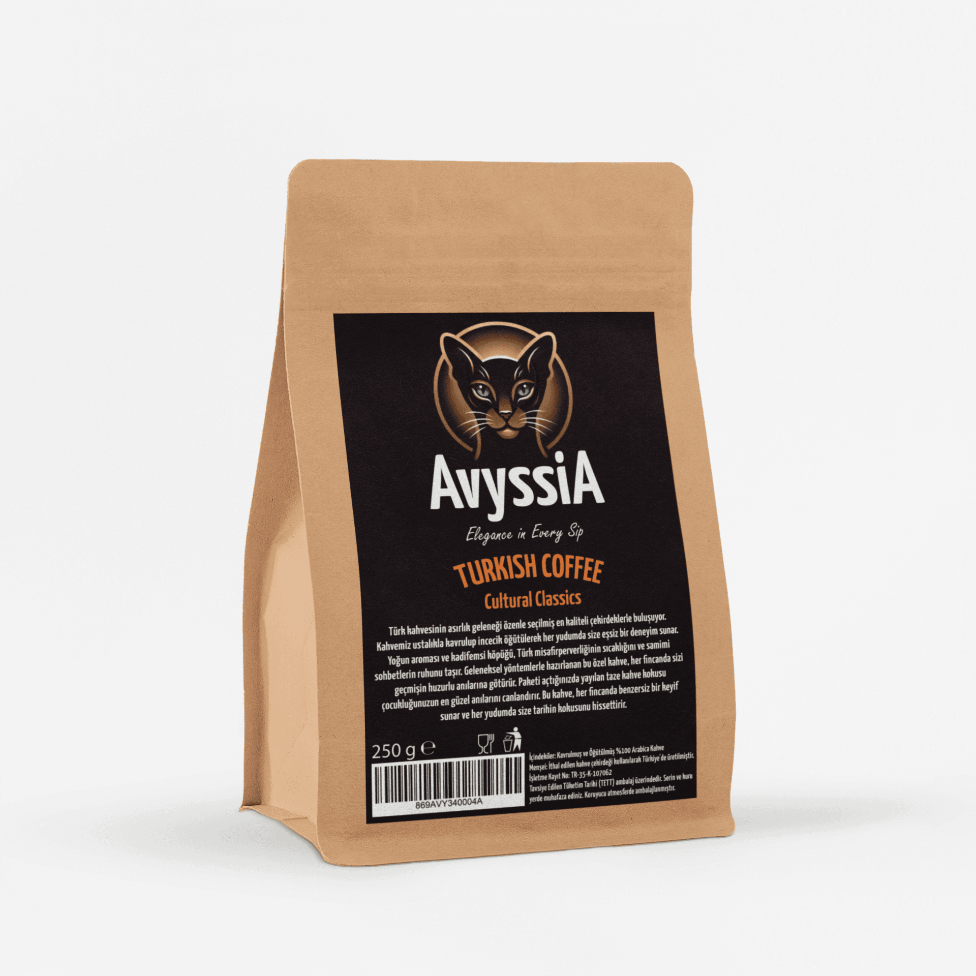 AvyssiA Turkish Coffee - Klasik Türk Kahvesi 250 g