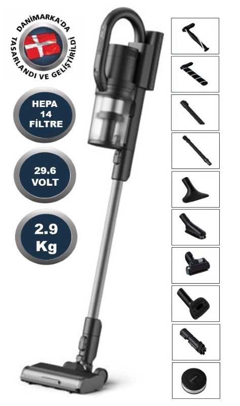 NILFISK S1 PET CARE PLUS - HEPA 14 FİLTRELİ DİKEY ŞARJLI SÜPÜRGE